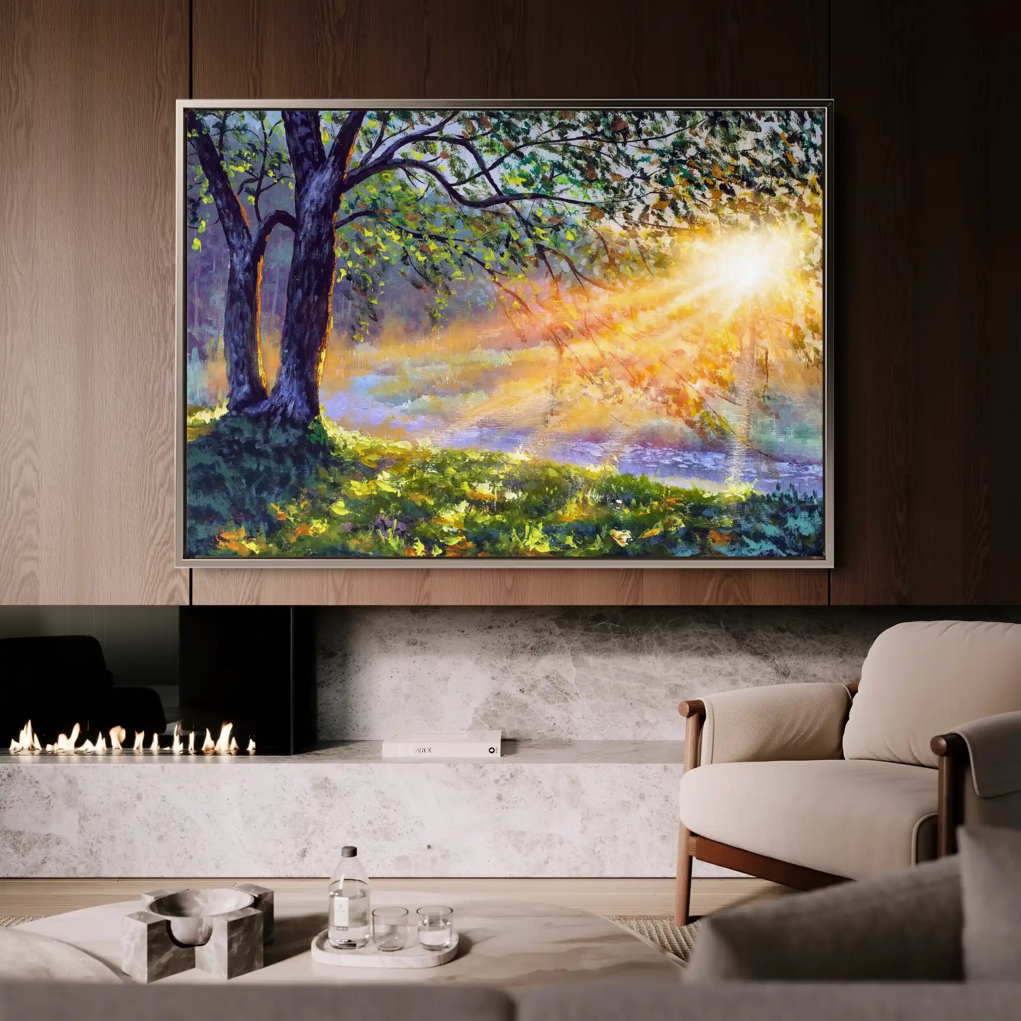 Landscape 131 Canvas Art 90 x 60 cm / Stretched on hidden frame
