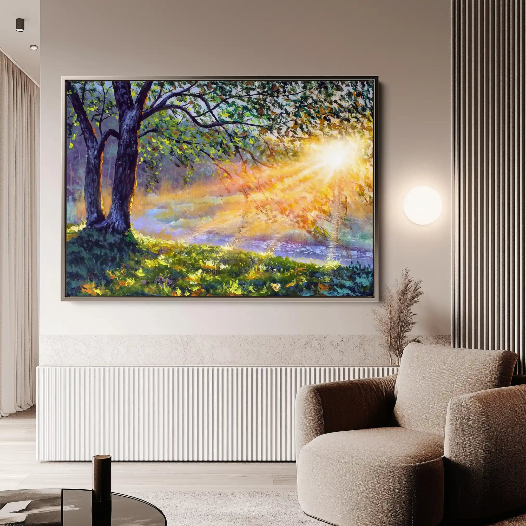 Landscape 131 Canvas Art 90 x 60 cm / Stretched on hidden frame
