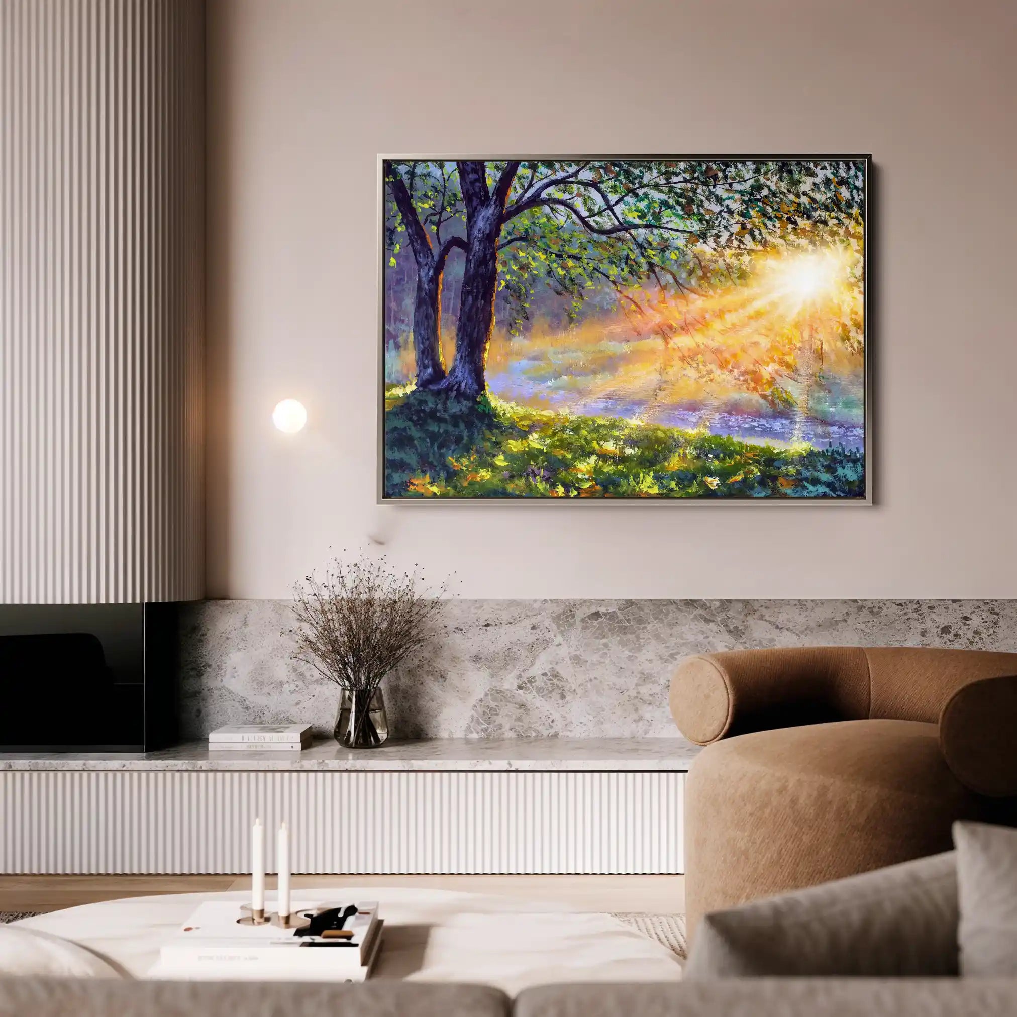 Landscape 131 Canvas Art 90 x 60 cm / Stretched on hidden frame