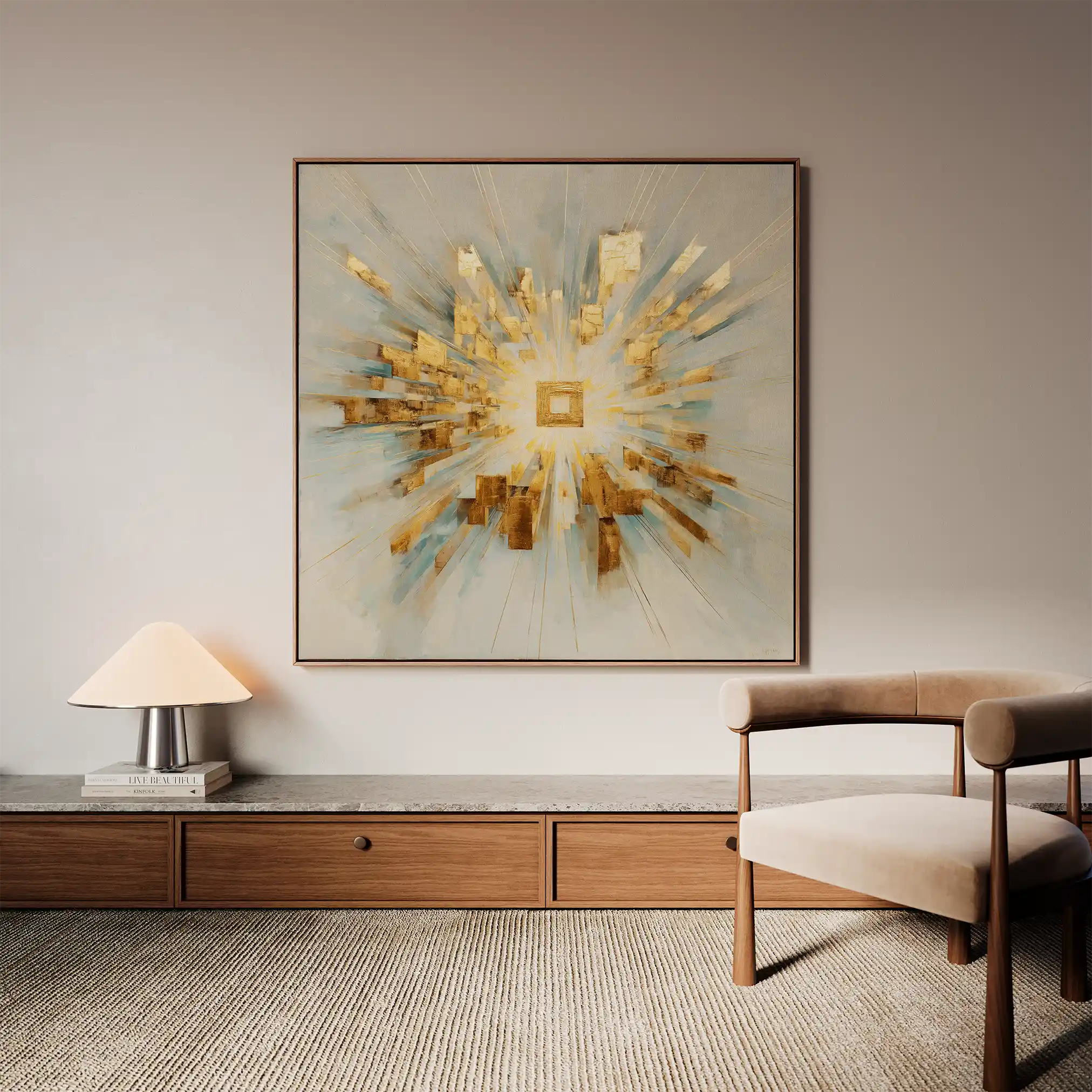 Abstract 1310 Canvas Art 60 x 60 cm / Stretched on hidden frame
