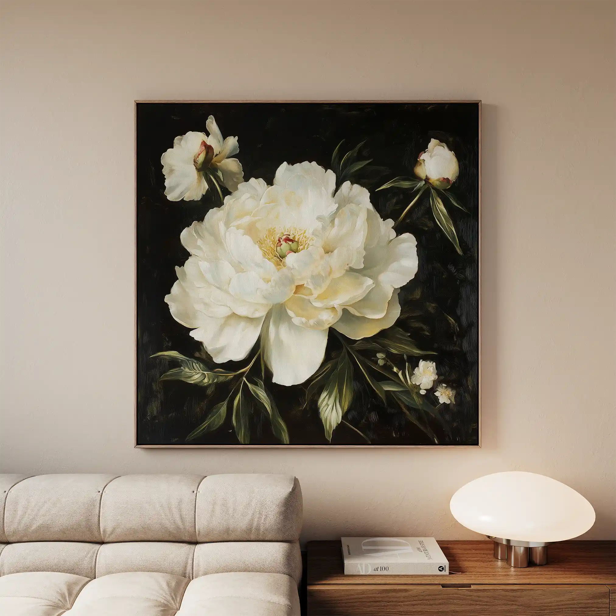 Floral Canvas Wall Art WAD1314-F 80 x 80 cm / Stretched on hidden frame