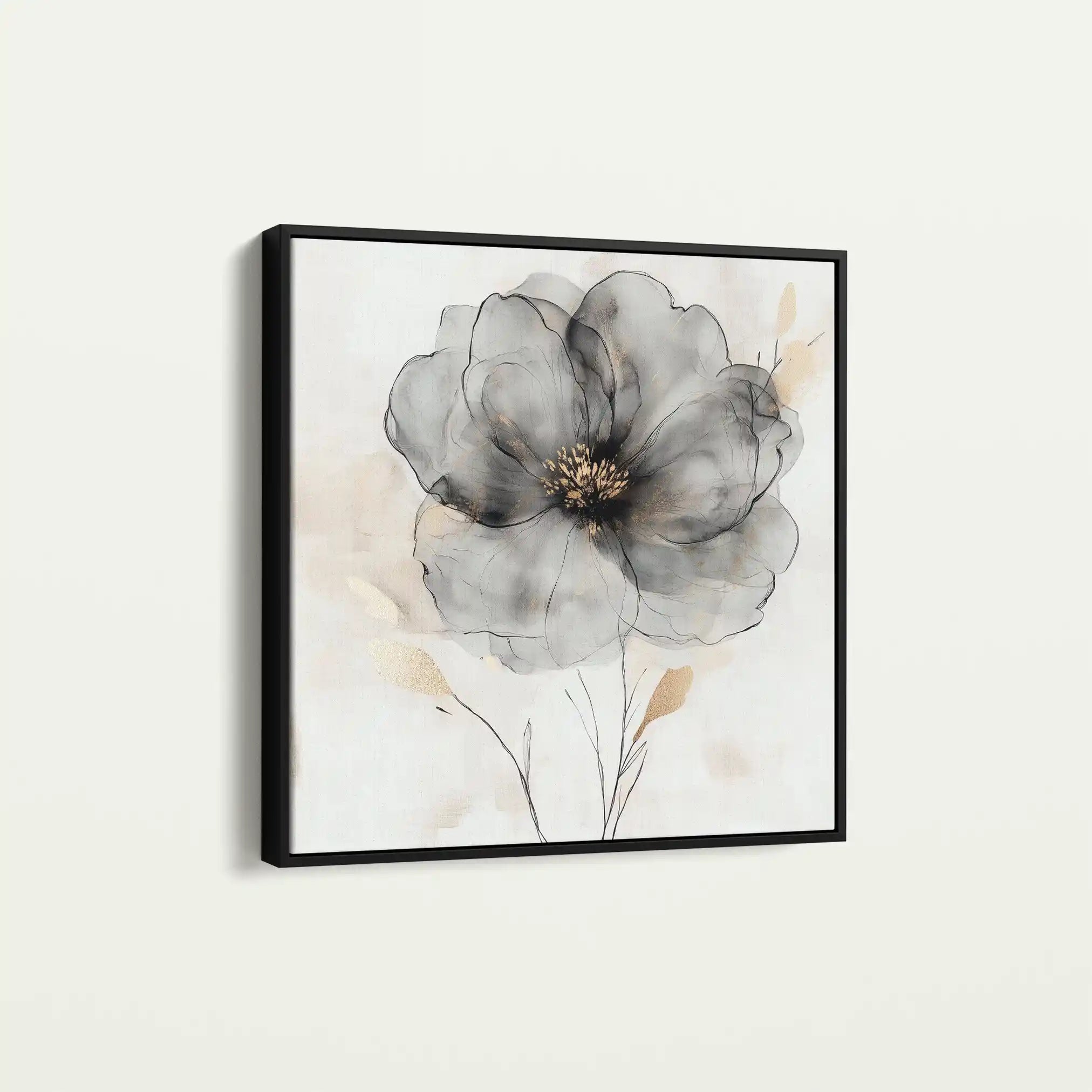 Floral Canvas Wall Art WAD1317-F 80 x 80 cm / Stretched on hidden frame