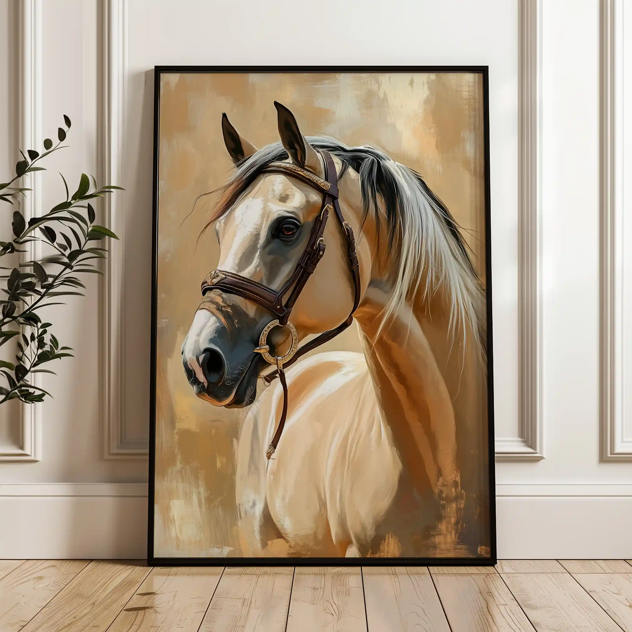 Horses 132 Canvas Art 90 x 60 cm / Stretched on hidden frame