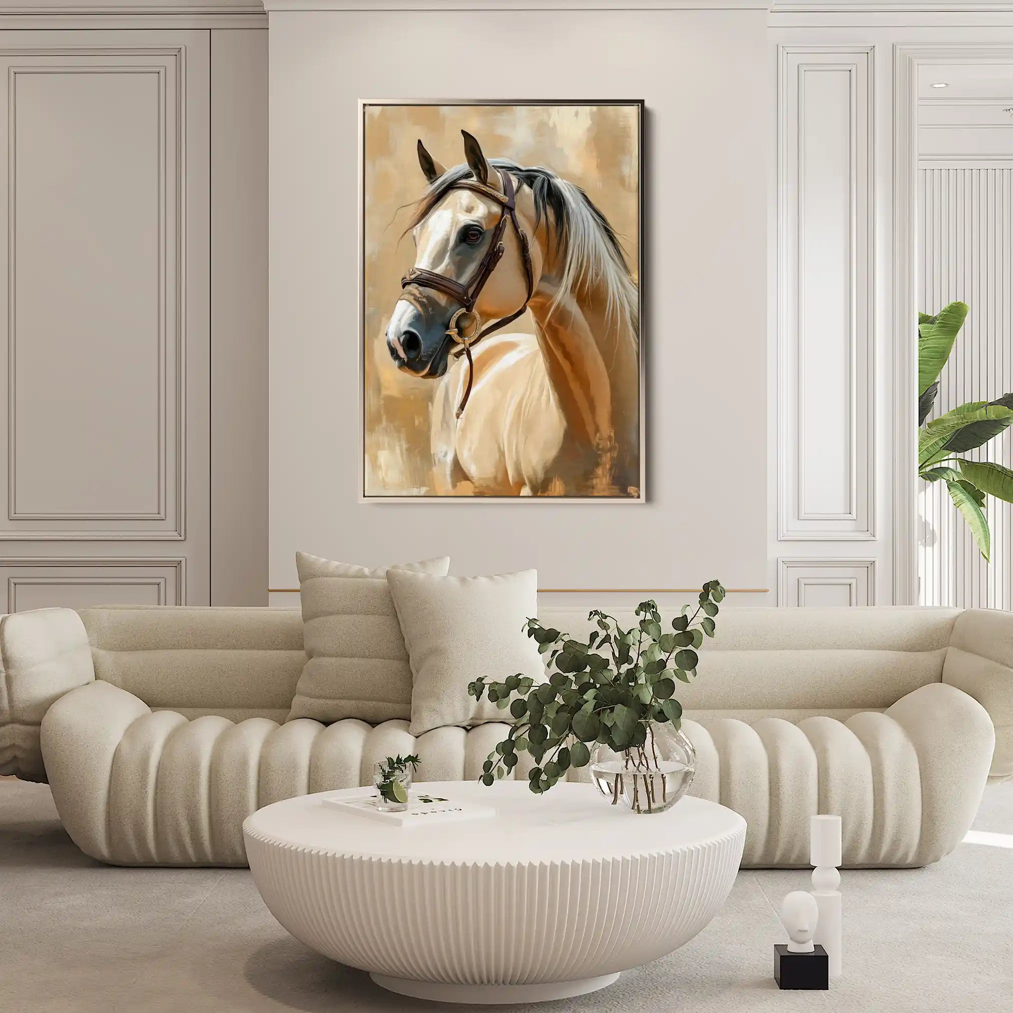 Horses 132 Canvas Art 90 x 60 cm / Stretched on hidden frame