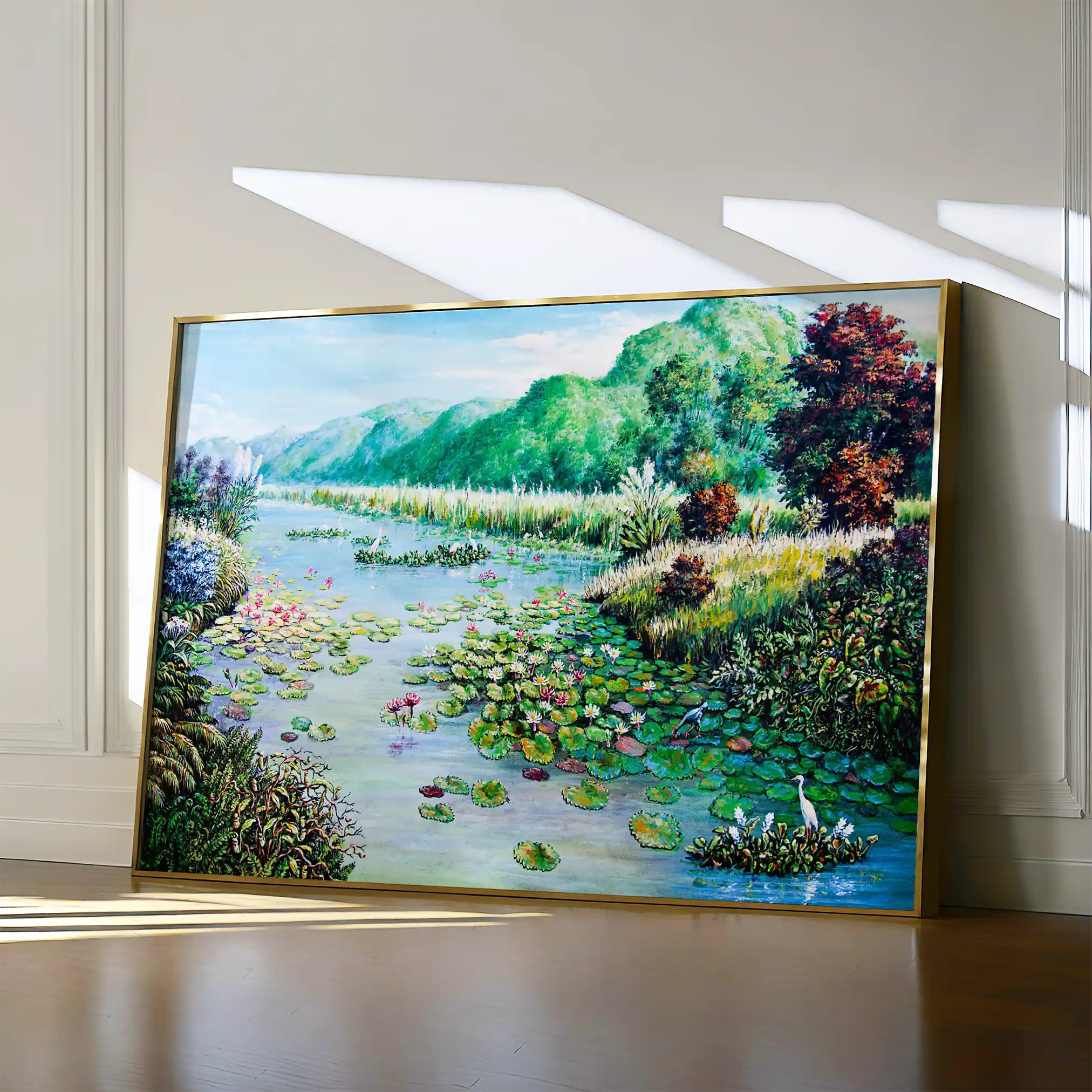 Landscape 132 Canvas Art 90 x 60 cm / Stretched on hidden frame