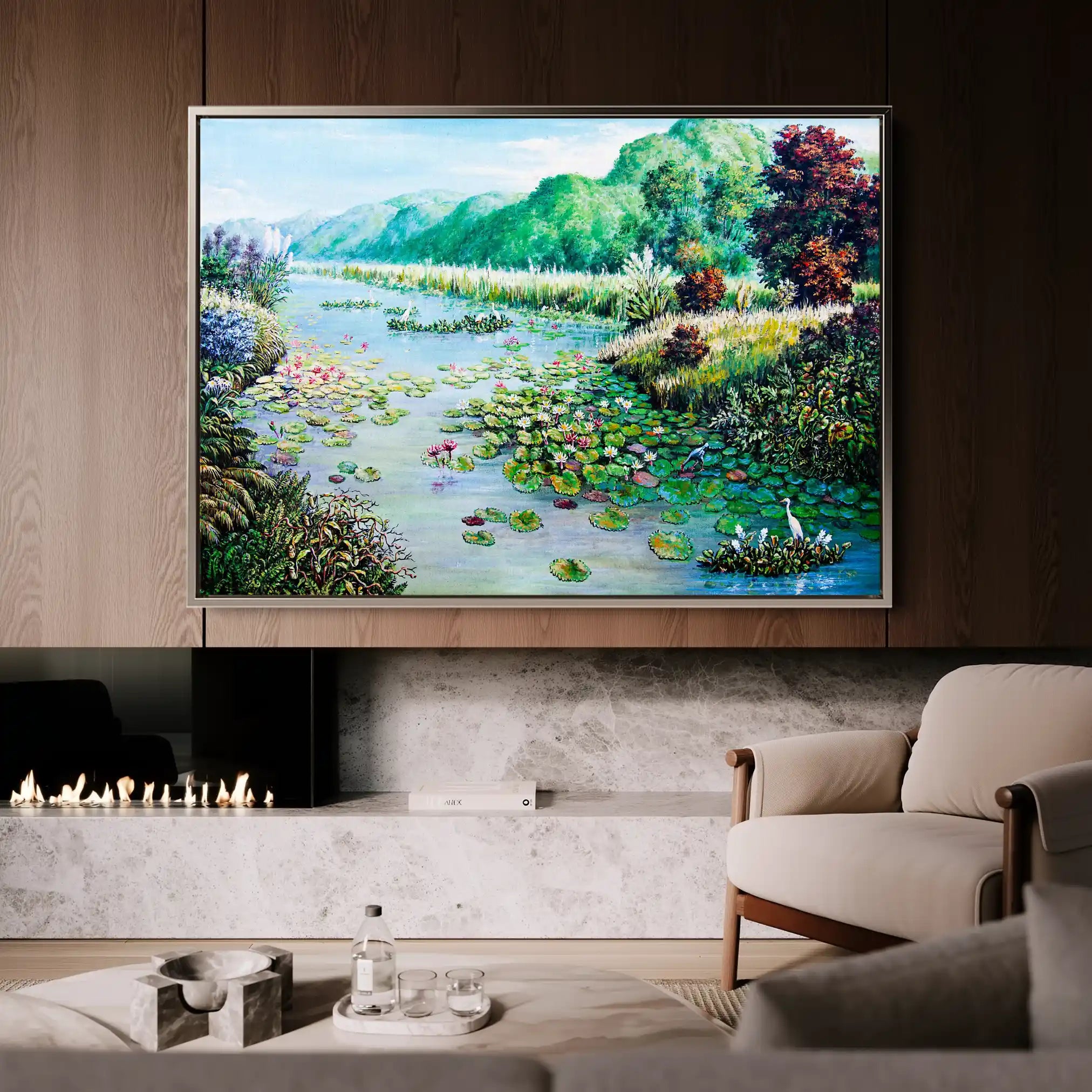 Landscape 132 Canvas Art 90 x 60 cm / Stretched on hidden frame