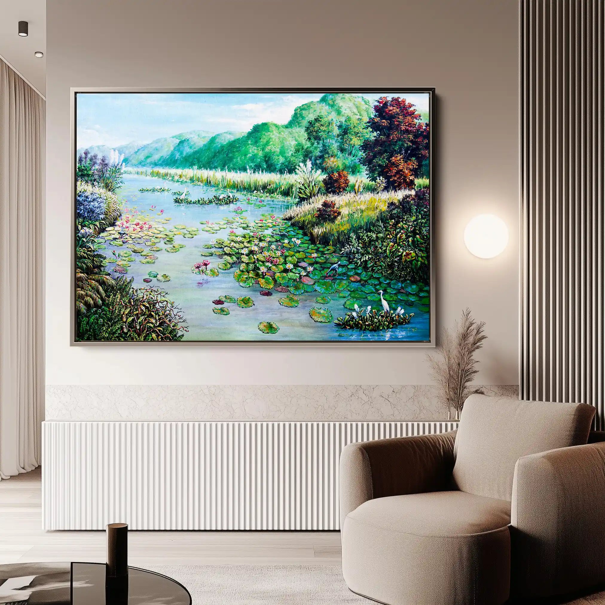 Landscape 132 Canvas Art 90 x 60 cm / Stretched on hidden frame