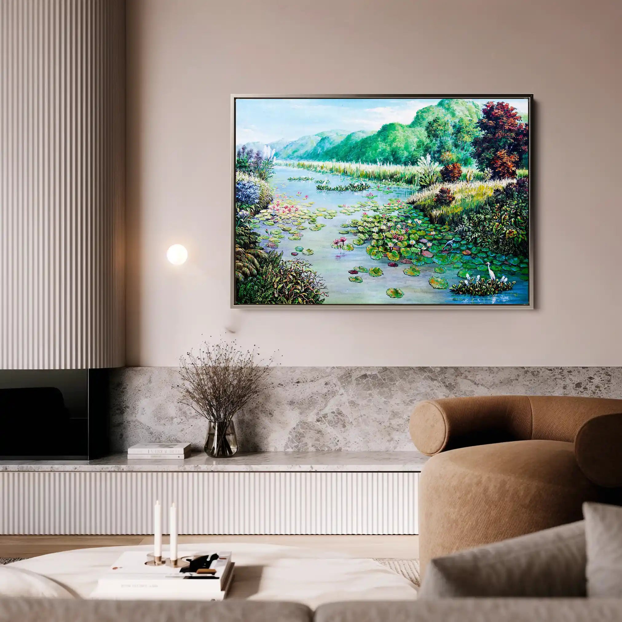 Landscape 132 Canvas Art 90 x 60 cm / Stretched on hidden frame