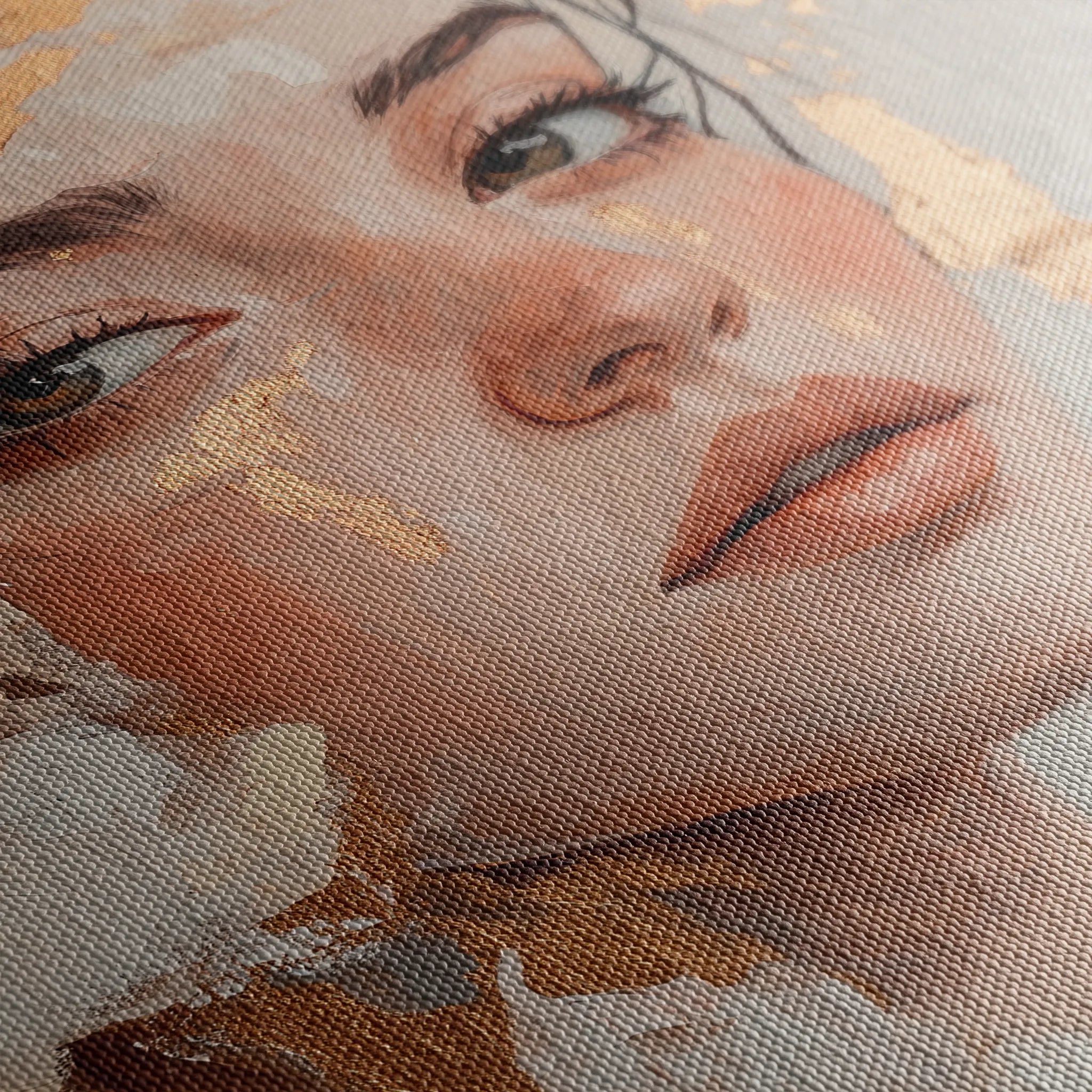 Portrait Canvas Wall Art WAD132-P 90 x 60 cm / Stretched on hidden frame