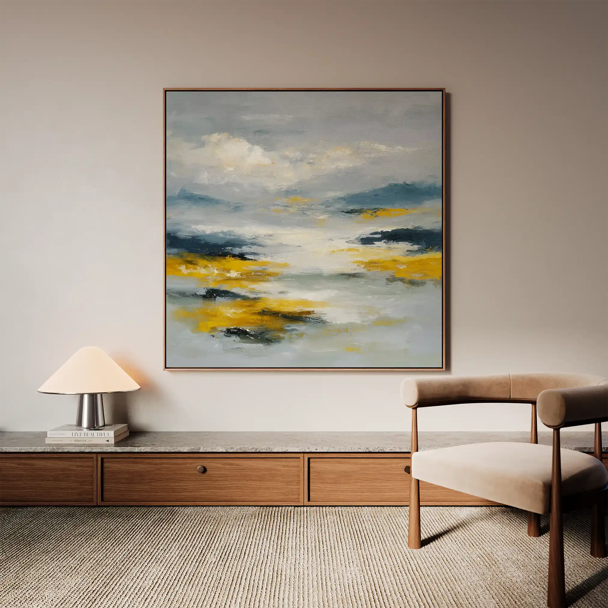 Abstract 1320 Canvas Art 60 x 60 cm / Stretched on hidden frame