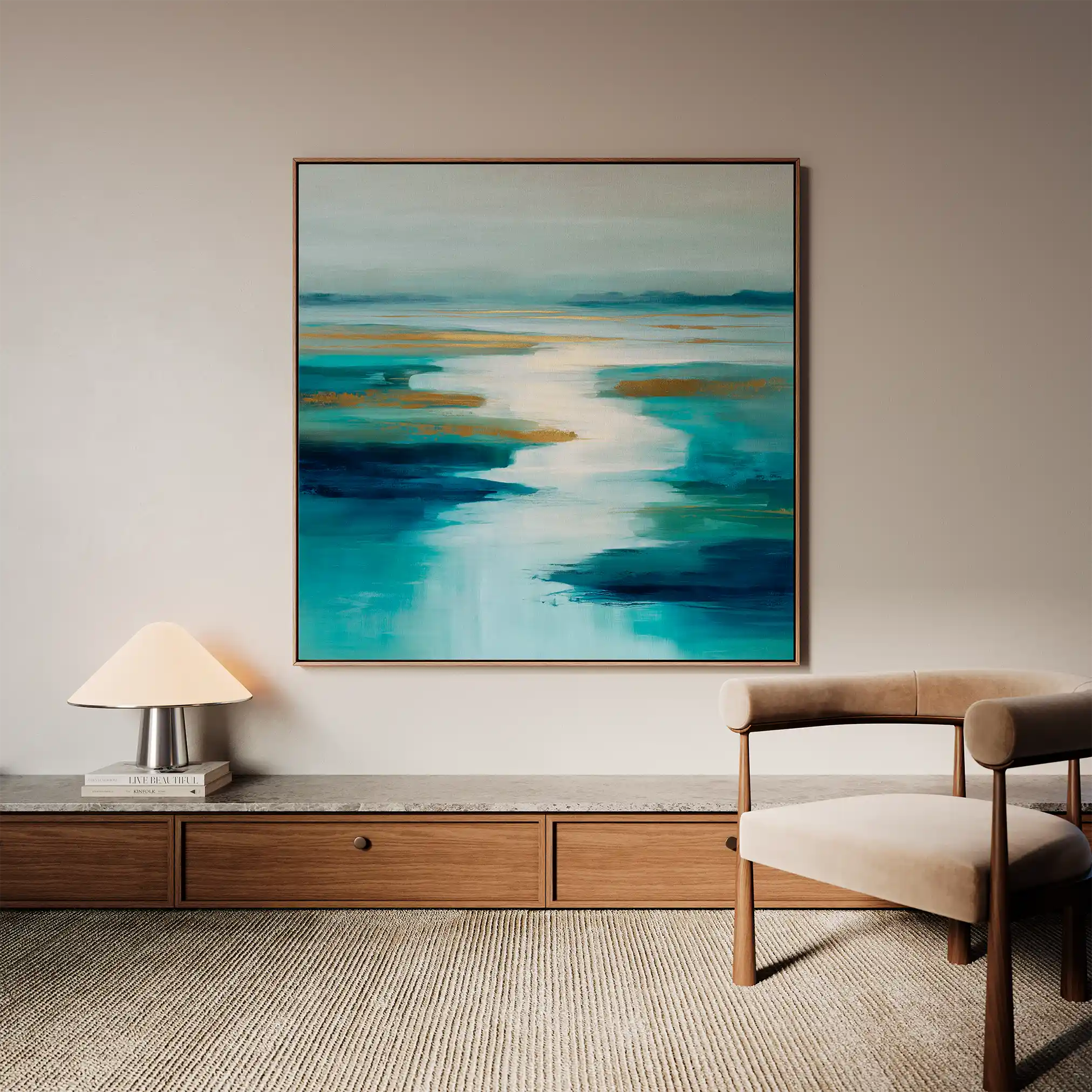 Abstract 1321 Canvas Art 60 x 60 cm / Stretched on hidden frame