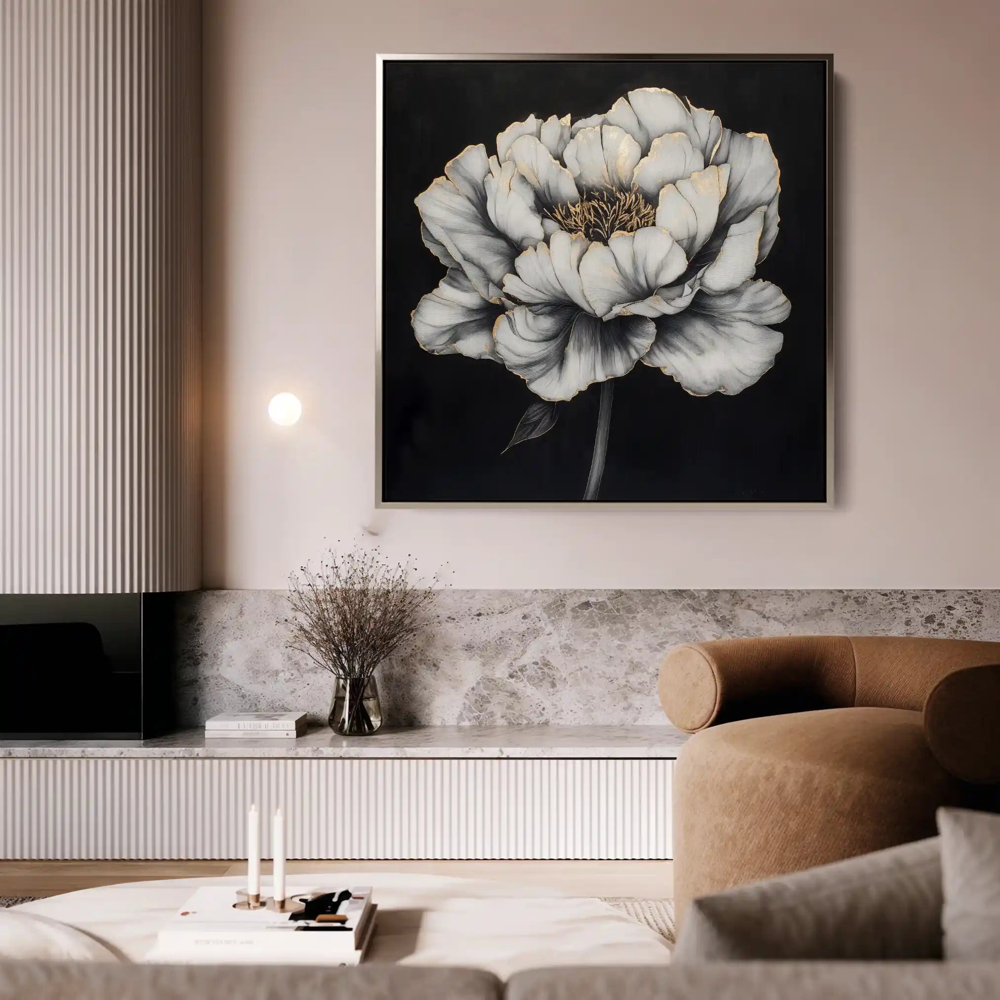 Floral Canvas Wall Art WAD1321-F 80 x 80 cm / Stretched on hidden frame