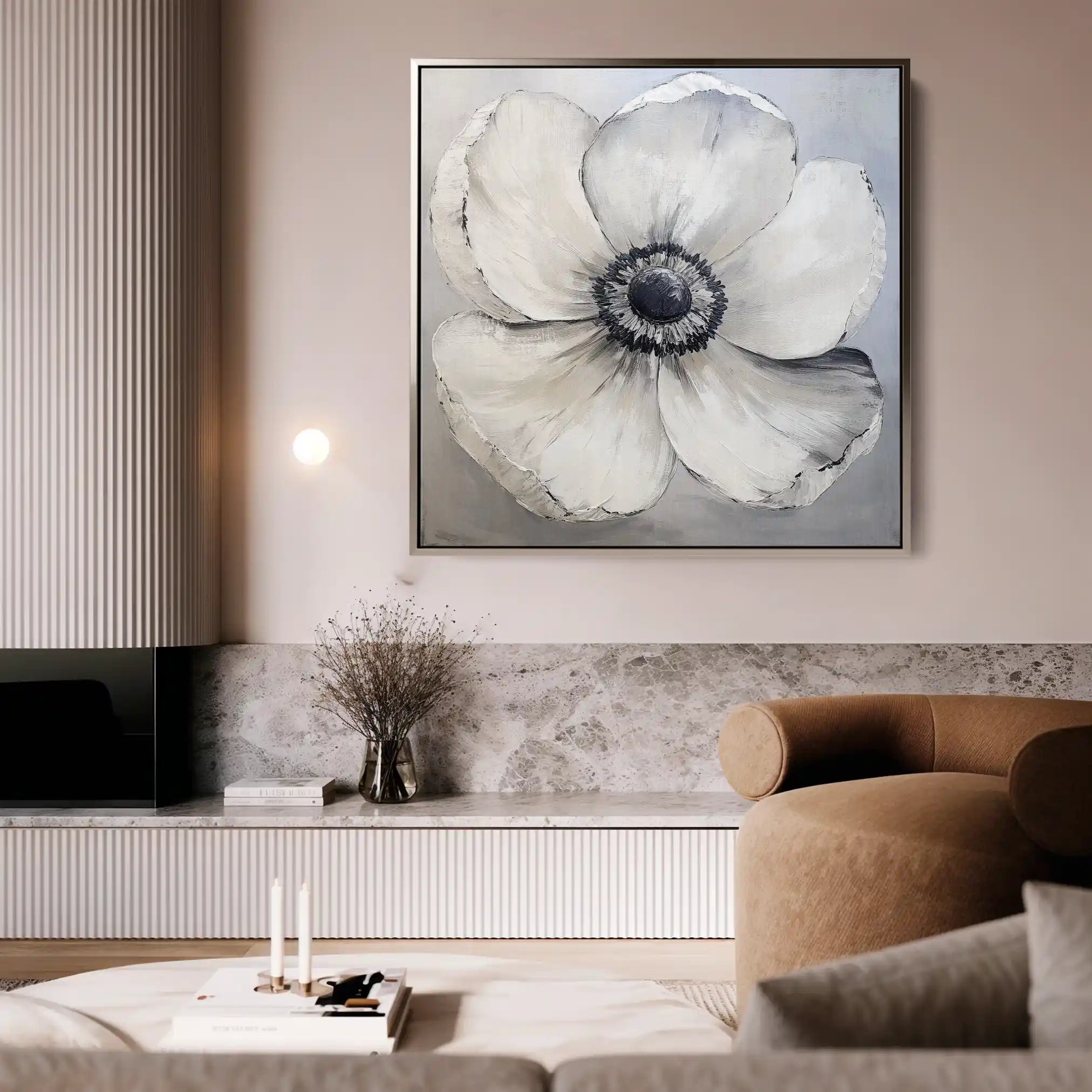 Floral Canvas Wall Art WAD1322-F 80 x 80 cm / Stretched on hidden frame