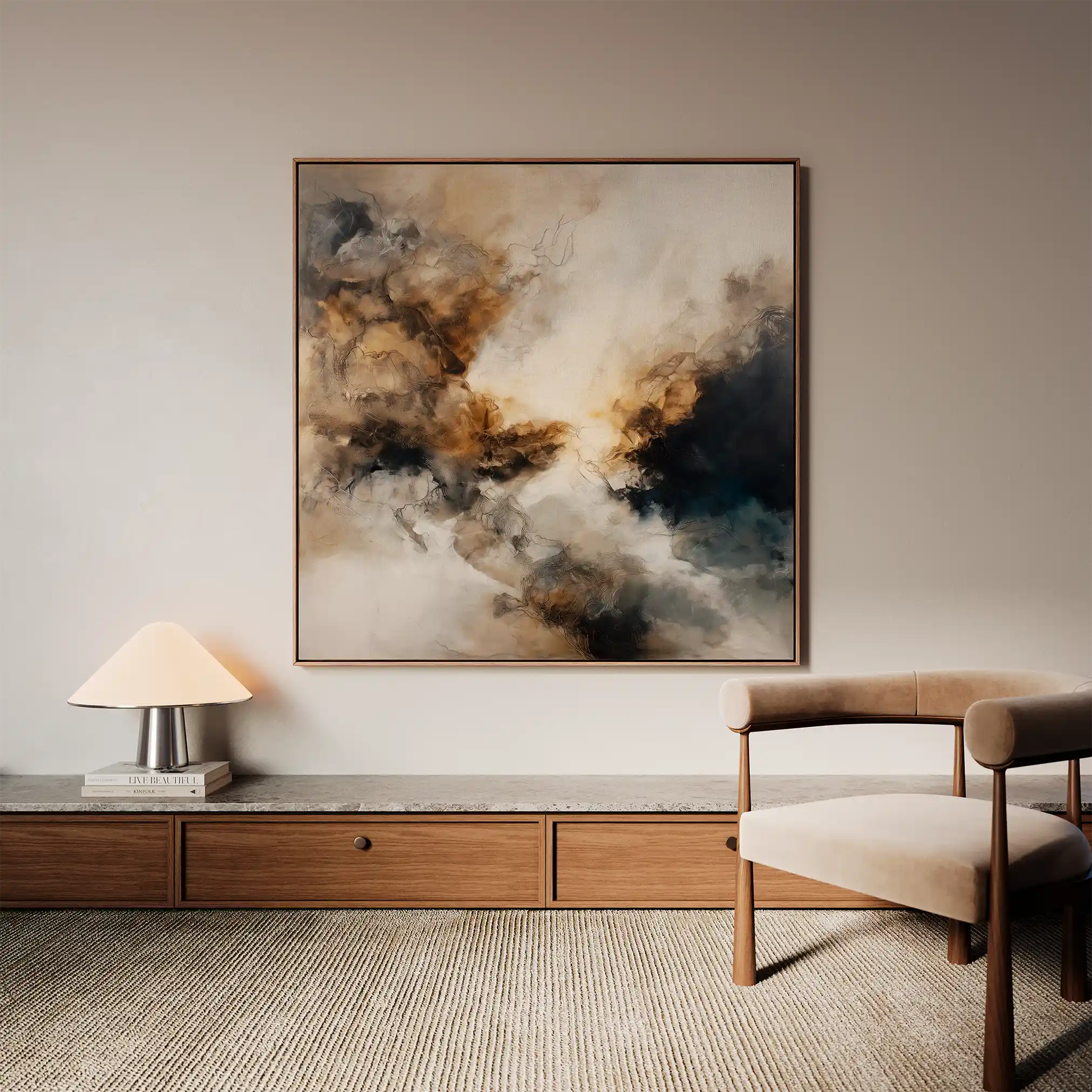 Abstract 1323 Canvas Art 60 x 60 cm / Stretched on hidden frame