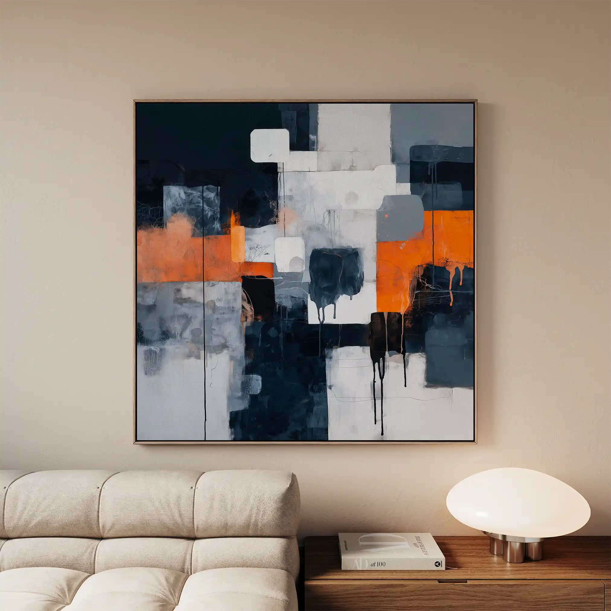 Abstract 1324 Canvas Art 60 x 60 cm / Stretched on hidden frame