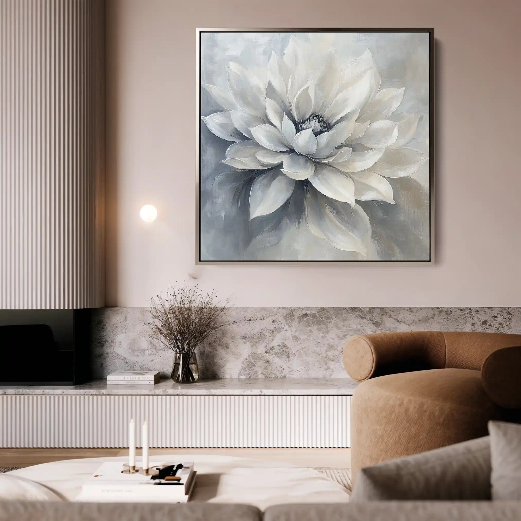 Floral Canvas Wall Art WAD1324-F 80 x 80 cm / Stretched on hidden frame