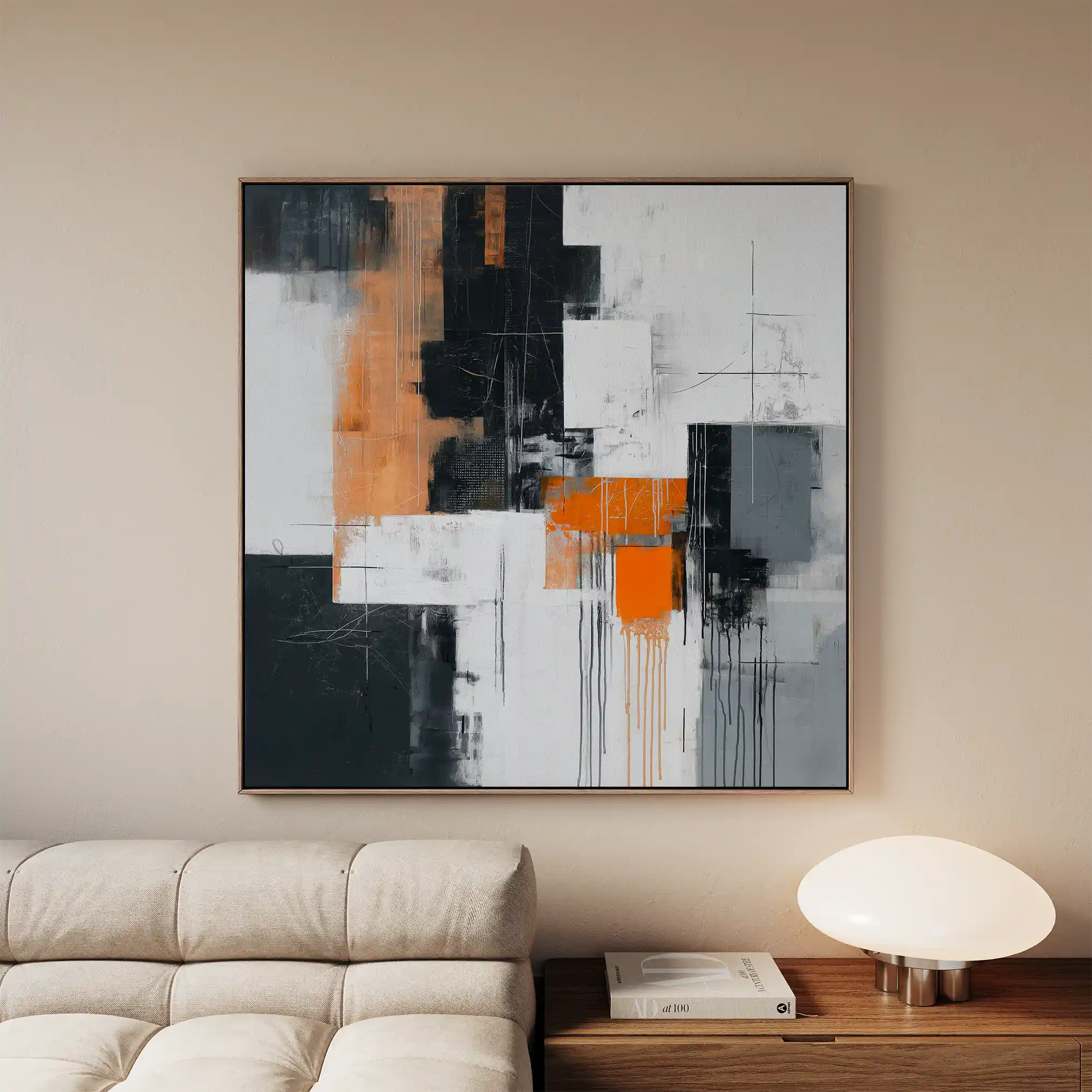 Abstract 1325 Canvas Art 60 x 60 cm / Stretched on hidden frame