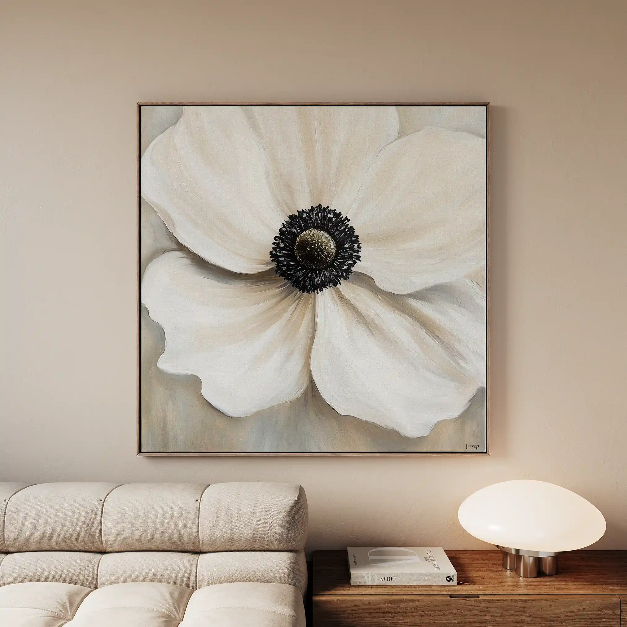 Floral Canvas Wall Art WAD1325-F 80 x 80 cm / Stretched on hidden frame