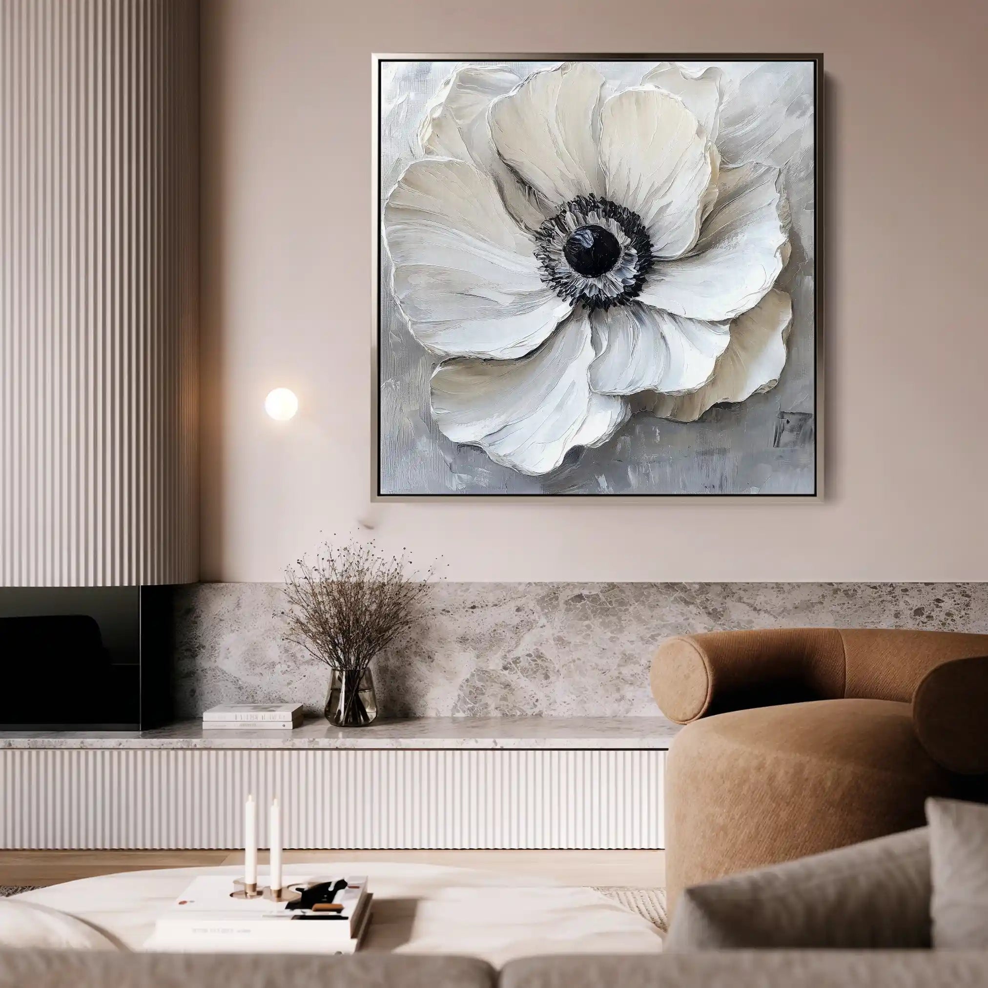 Floral Canvas Wall Art WAD1326-F 80 x 80 cm / Stretched on hidden frame