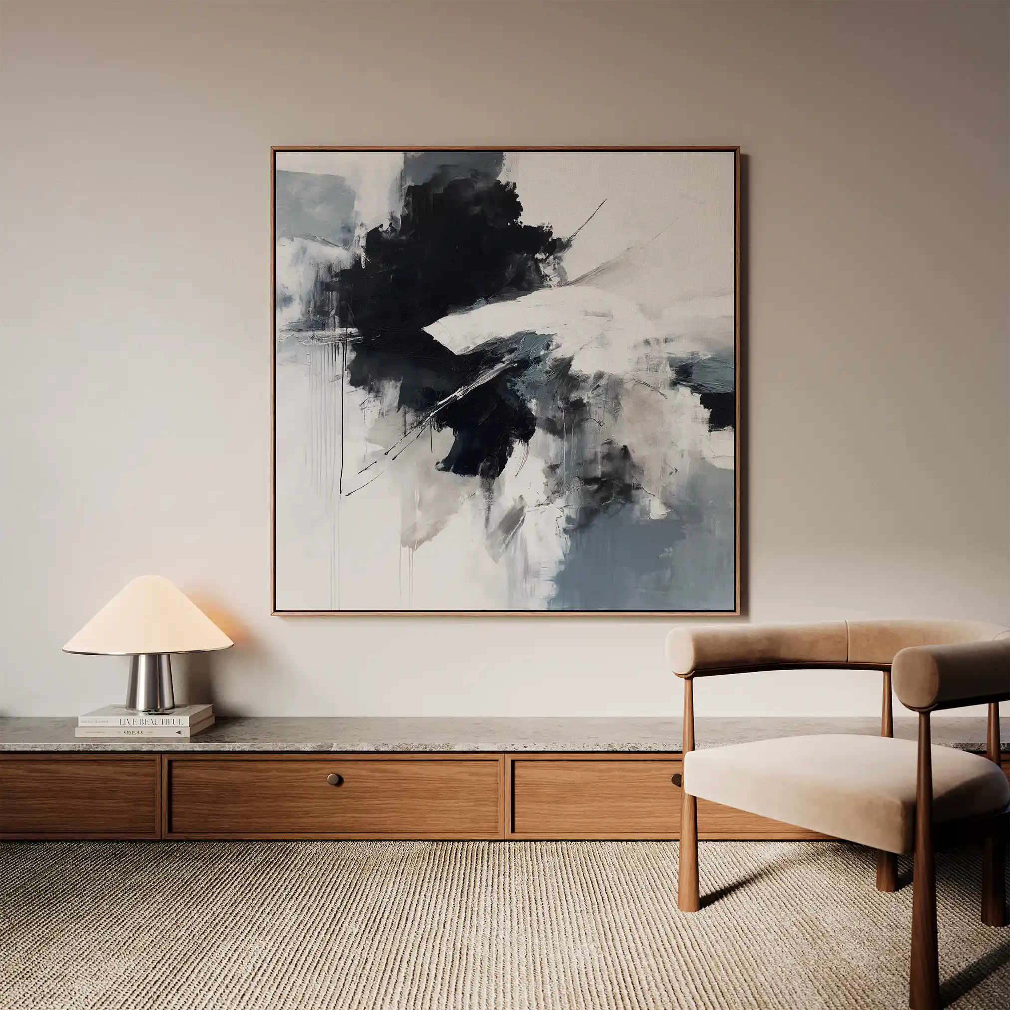 Abstract 1328 Canvas Art 60 x 60 cm / Stretched on hidden frame