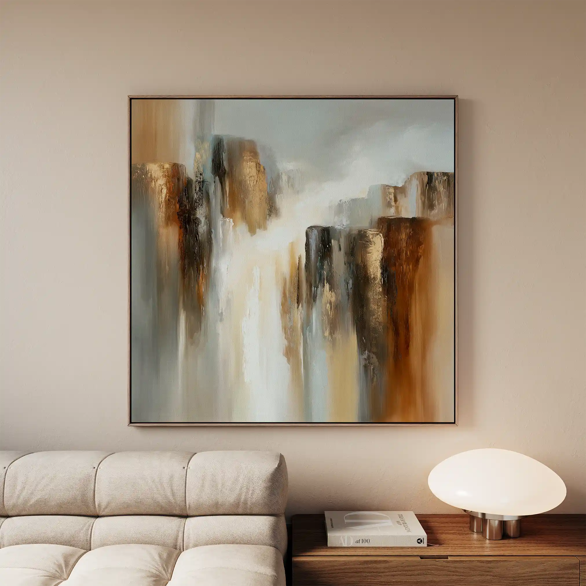 Abstract 1329 Canvas Art 60 x 60 cm / Stretched on hidden frame