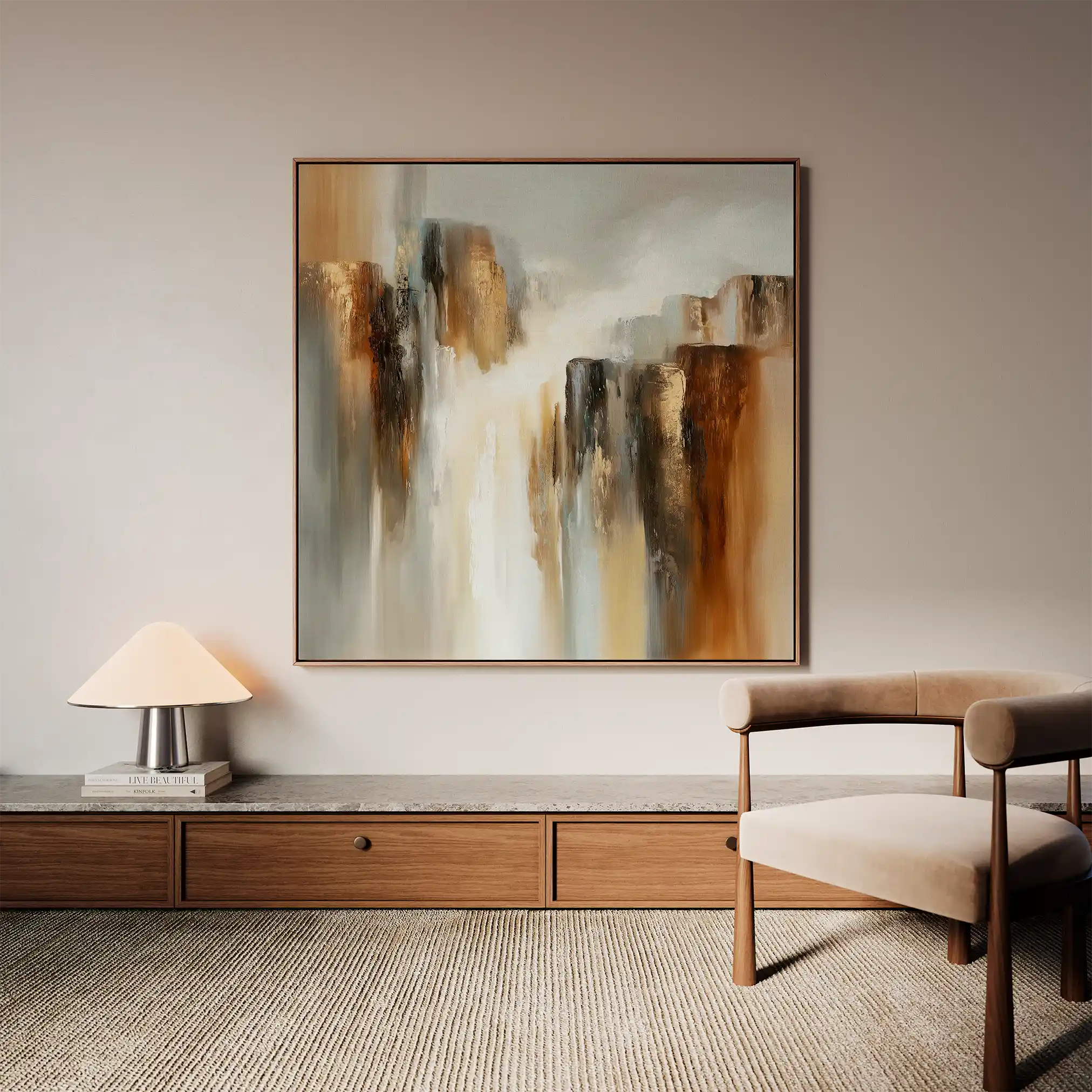 Abstract 1329 Canvas Art 60 x 60 cm / Stretched on hidden frame