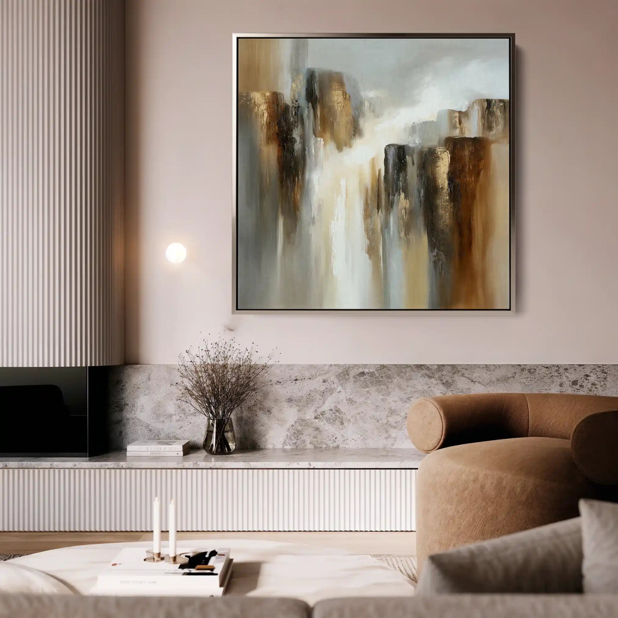 Abstract 1329 Canvas Art 60 x 60 cm / Stretched on hidden frame