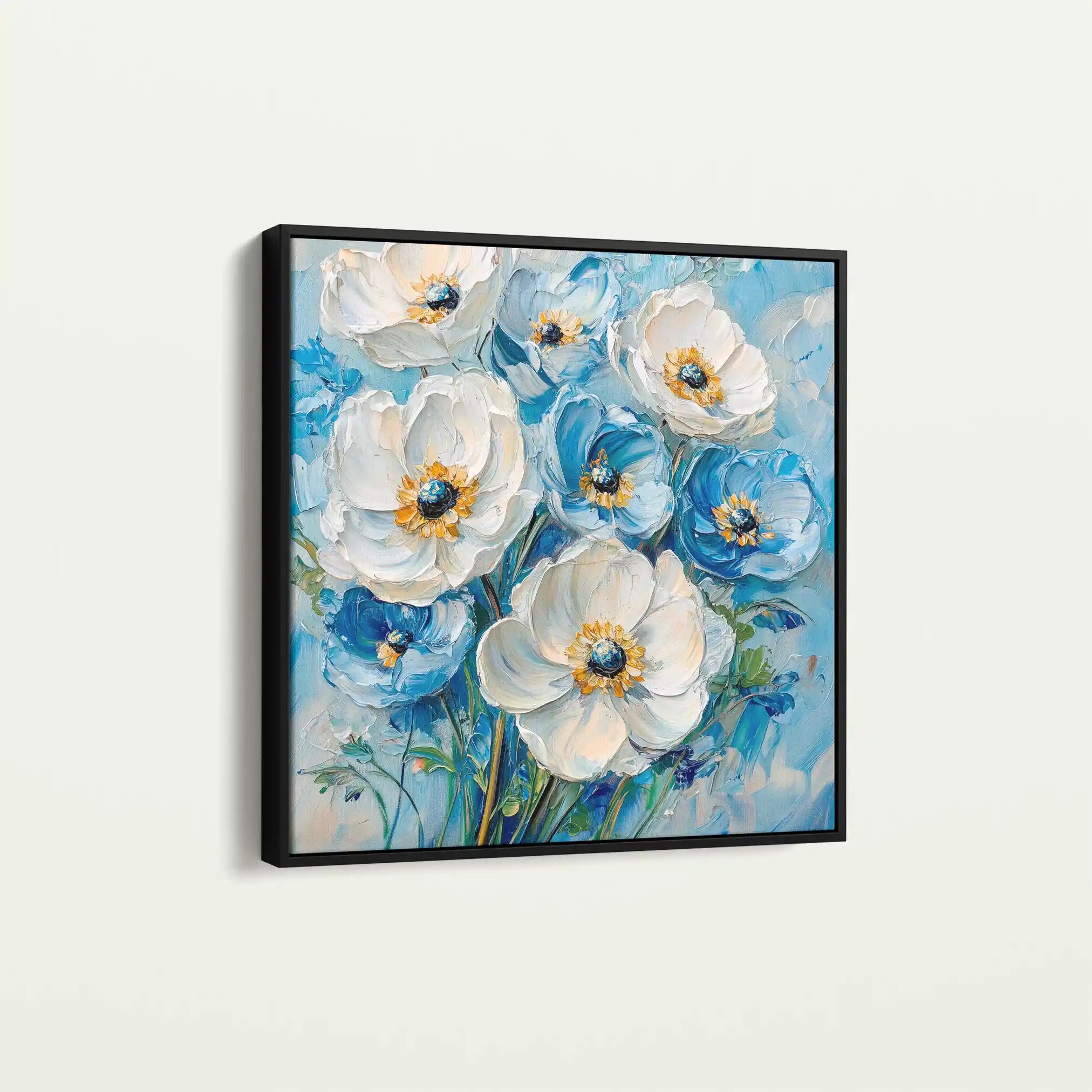 Floral Canvas Wall Art WAD1329-F 80 x 80 cm / Stretched on hidden frame