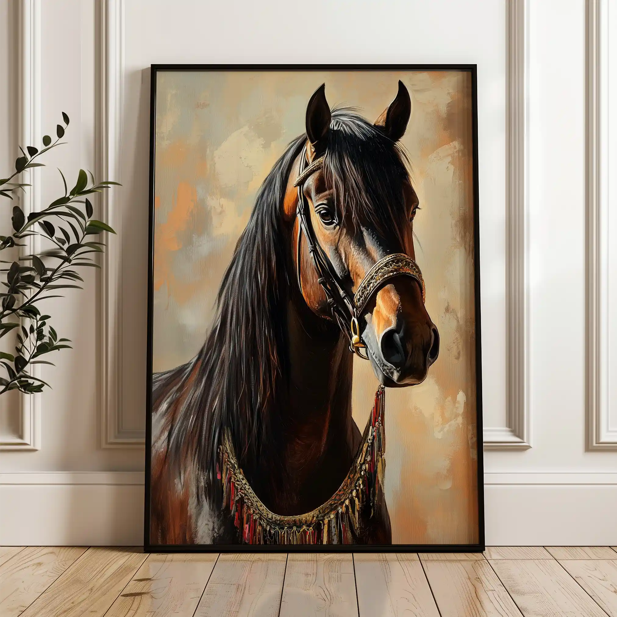 Horses 133 Canvas Art 90 x 60 cm / Stretched on hidden frame