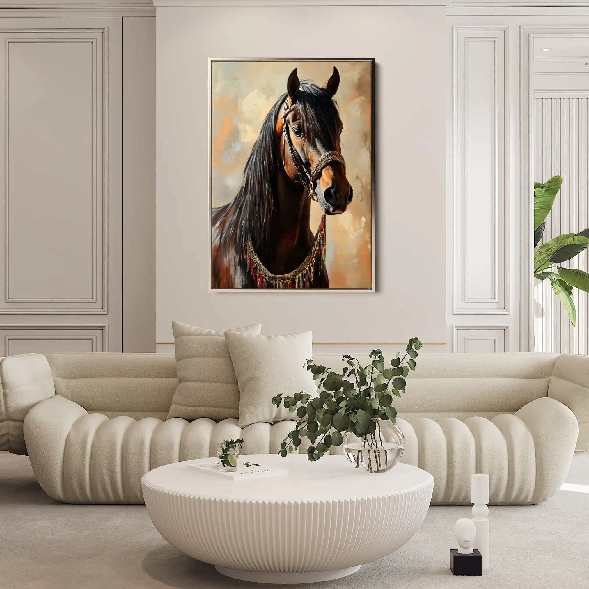 Horses 133 Canvas Art 90 x 60 cm / Stretched on hidden frame