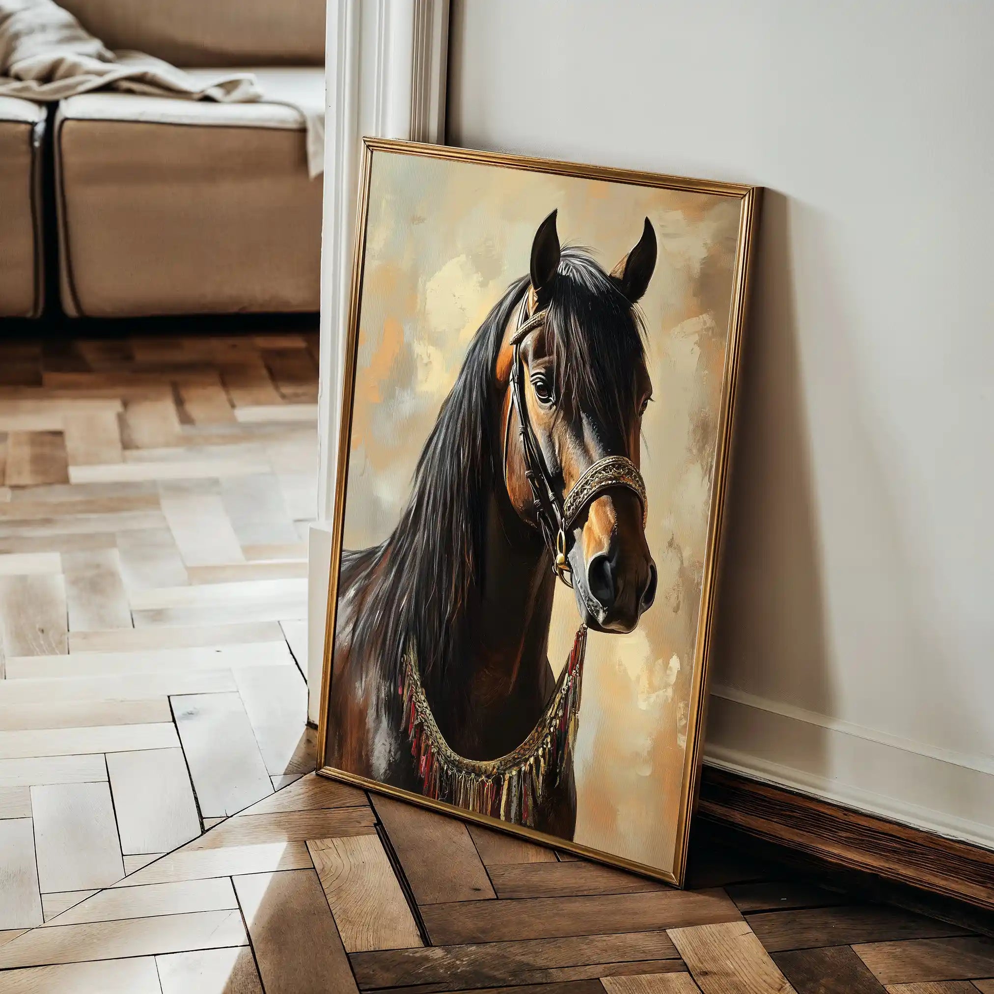 Horses 133 Canvas Art 90 x 60 cm / Stretched on hidden frame