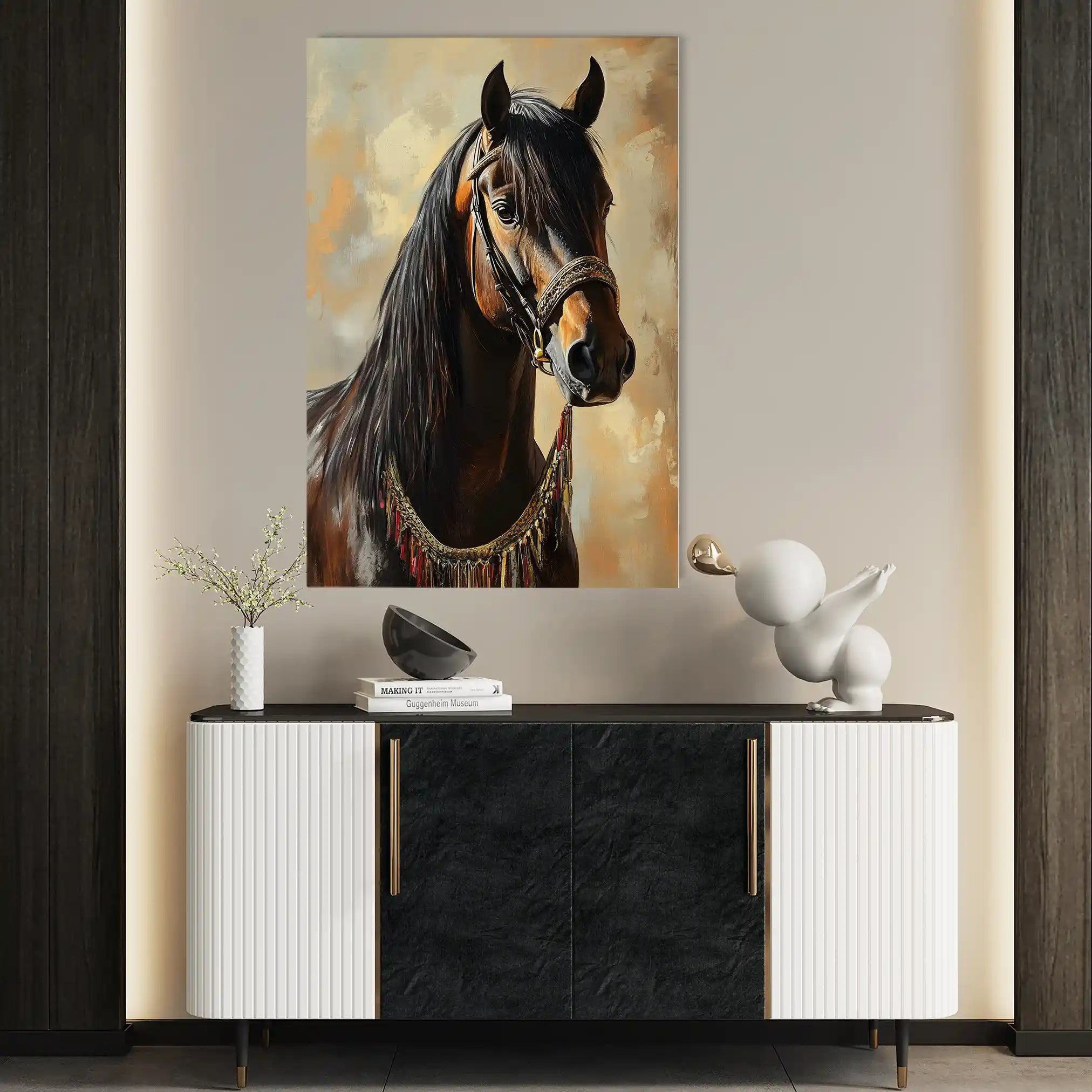 Horses 133 Canvas Art 90 x 60 cm / Stretched on hidden frame