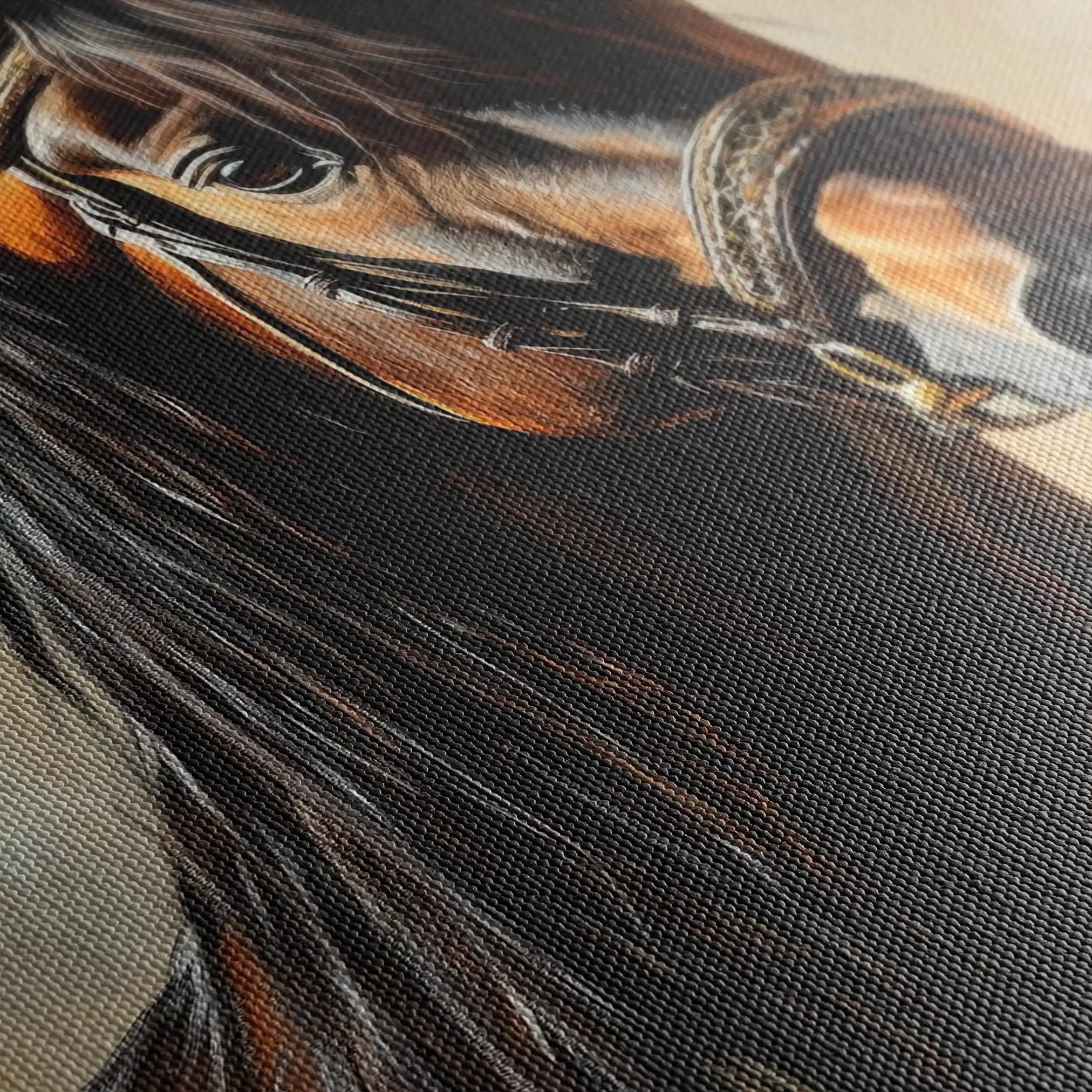 Horses 133 Canvas Art 90 x 60 cm / Stretched on hidden frame