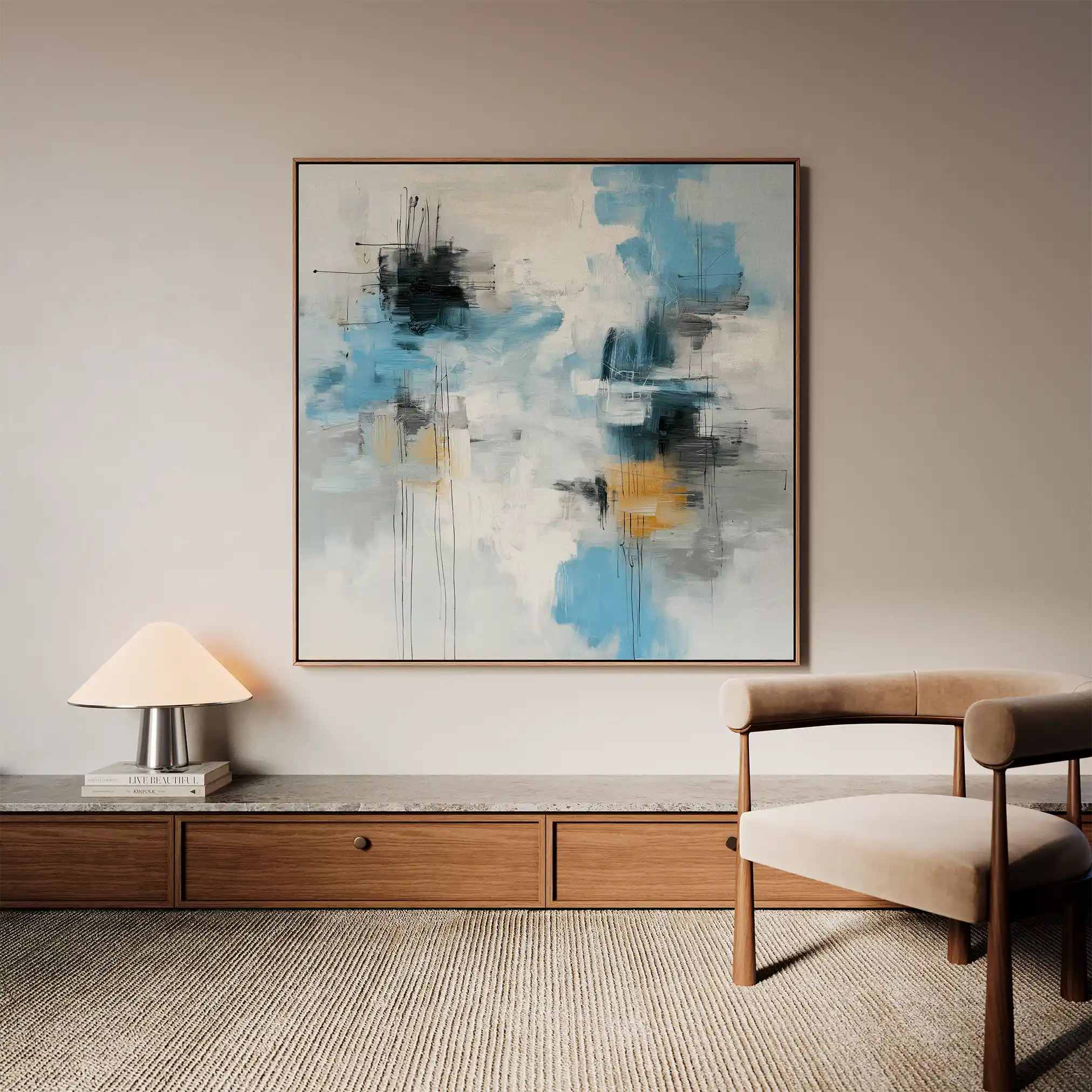 Abstract 1330 Canvas Art 60 x 60 cm / Stretched on hidden frame