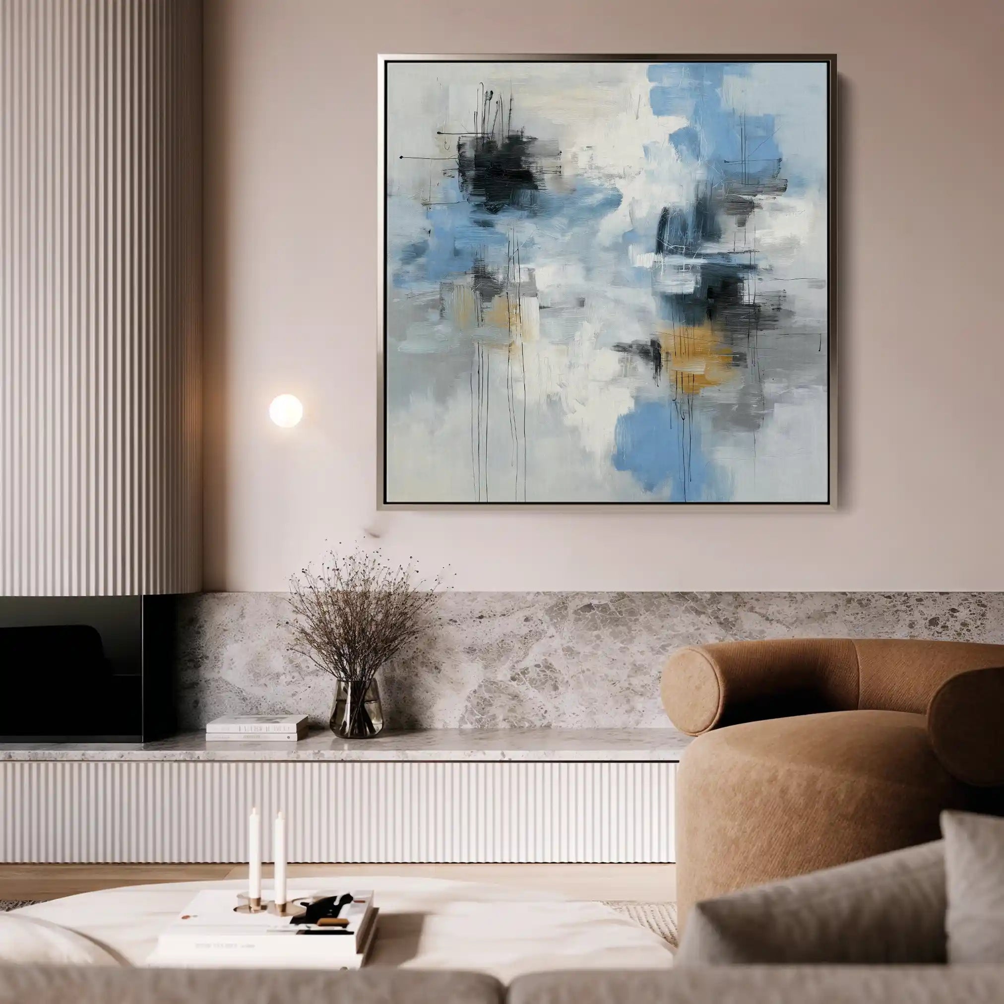 Abstract 1330 Canvas Art 60 x 60 cm / Stretched on hidden frame