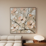 Floral Canvas Wall Art WAD1330-F 80 x 80 cm / Stretched on hidden frame