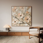 Floral Canvas Wall Art WAD1330-F 80 x 80 cm / Stretched on hidden frame