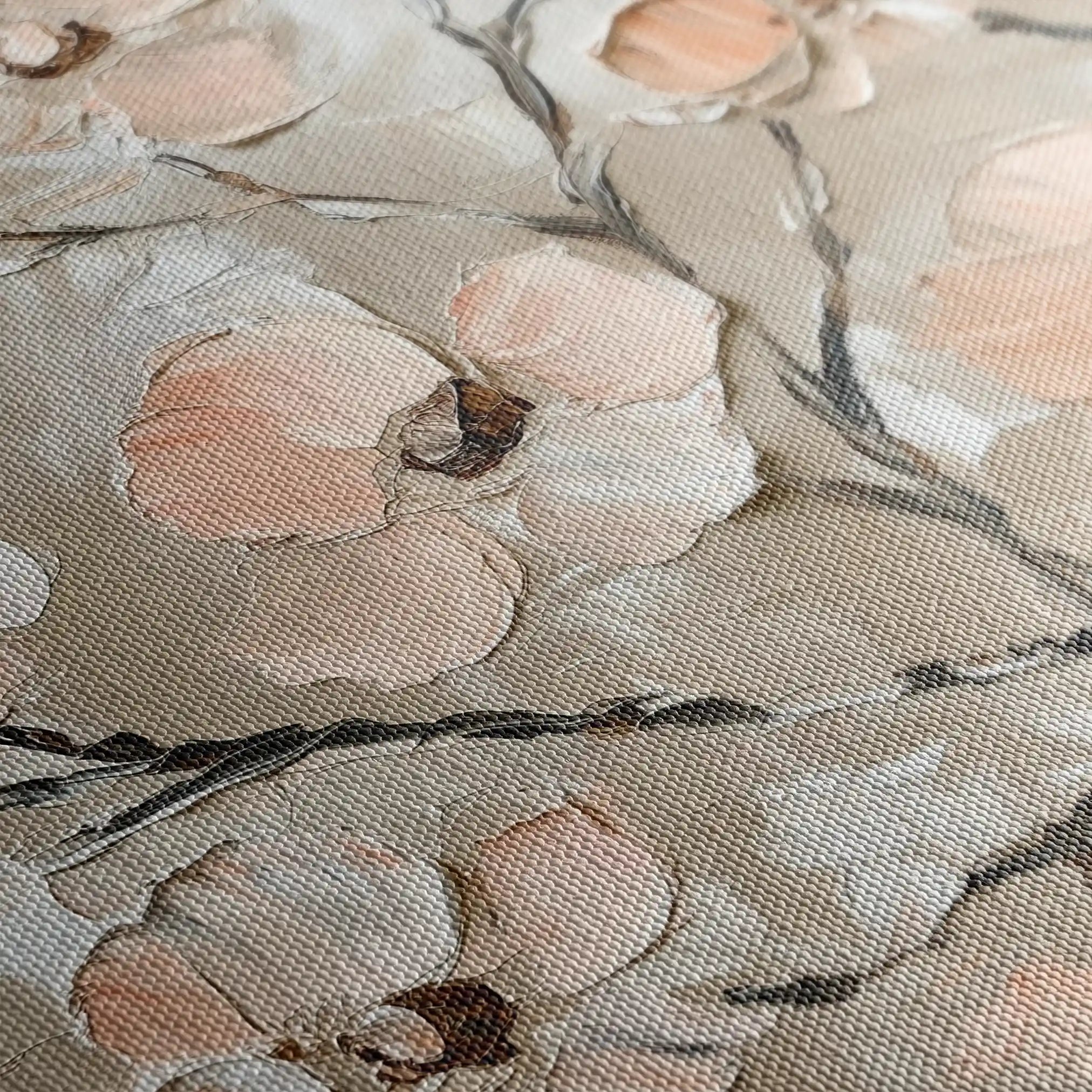 Floral Canvas Wall Art WAD1330-F 80 x 80 cm / Stretched on hidden frame