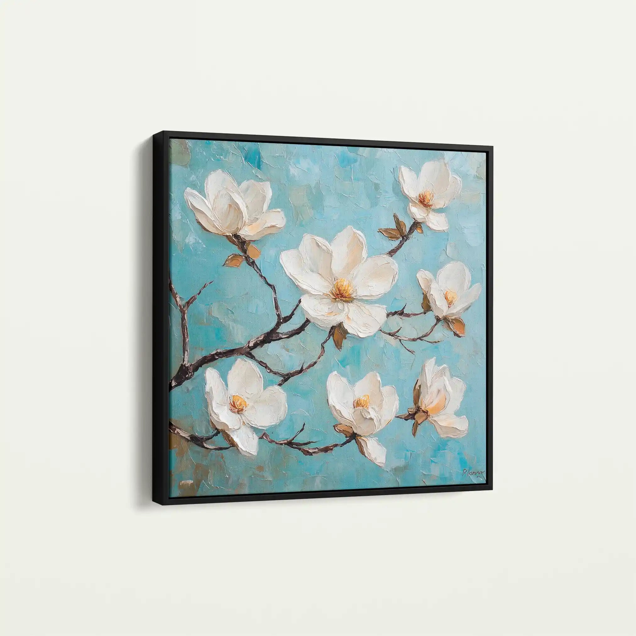 Floral Canvas Wall Art WAD1332-F 80 x 80 cm / Stretched on hidden frame