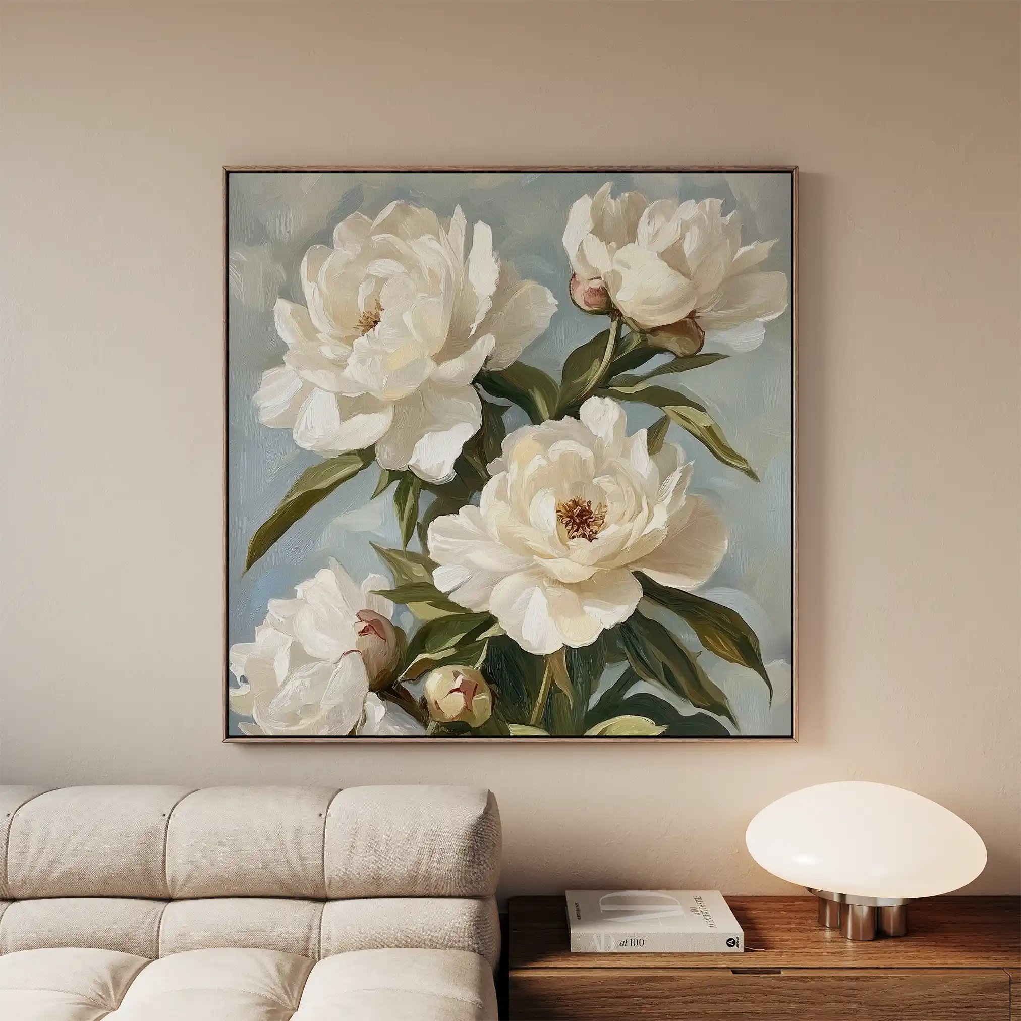 Floral Canvas Wall Art WAD1333-F 80 x 80 cm / Stretched on hidden frame