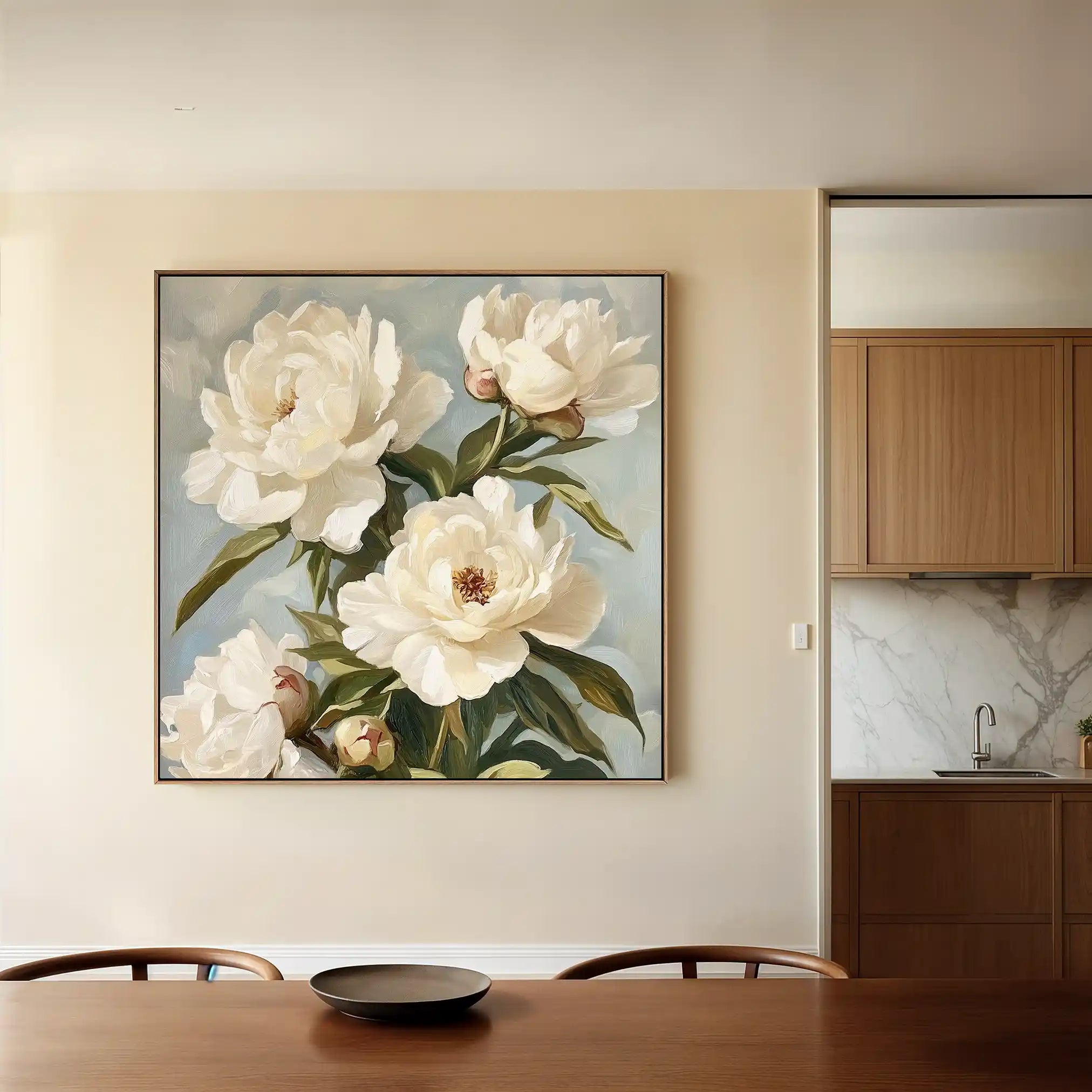 Floral Canvas Wall Art WAD1333-F 80 x 80 cm / Stretched on hidden frame