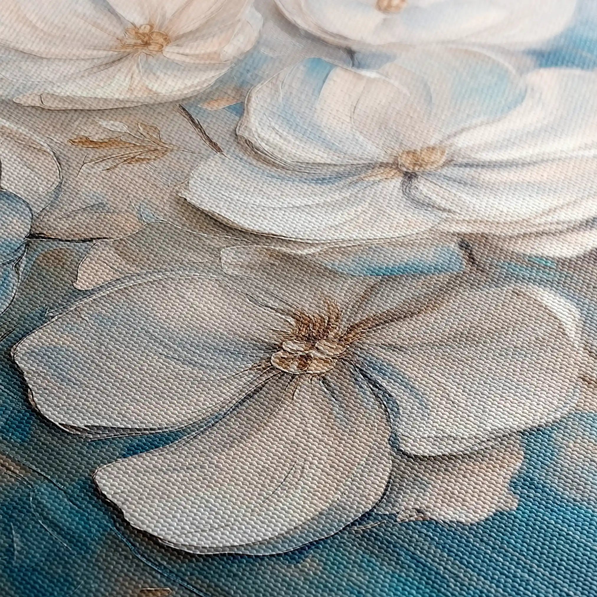 Floral Canvas Wall Art WAD1334-F 80 x 80 cm / Stretched on hidden frame