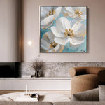 Floral Canvas Wall Art WAD1335-F 80 x 80 cm / Stretched on hidden frame