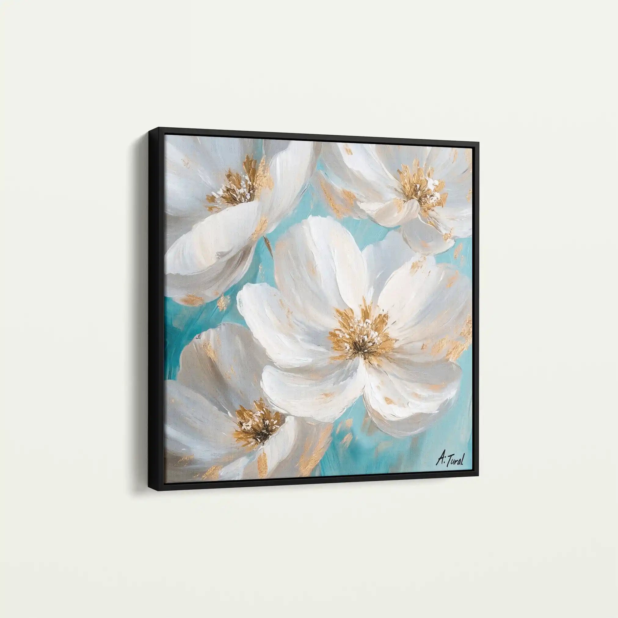 Floral Canvas Wall Art WAD1335-F 80 x 80 cm / Stretched on hidden frame