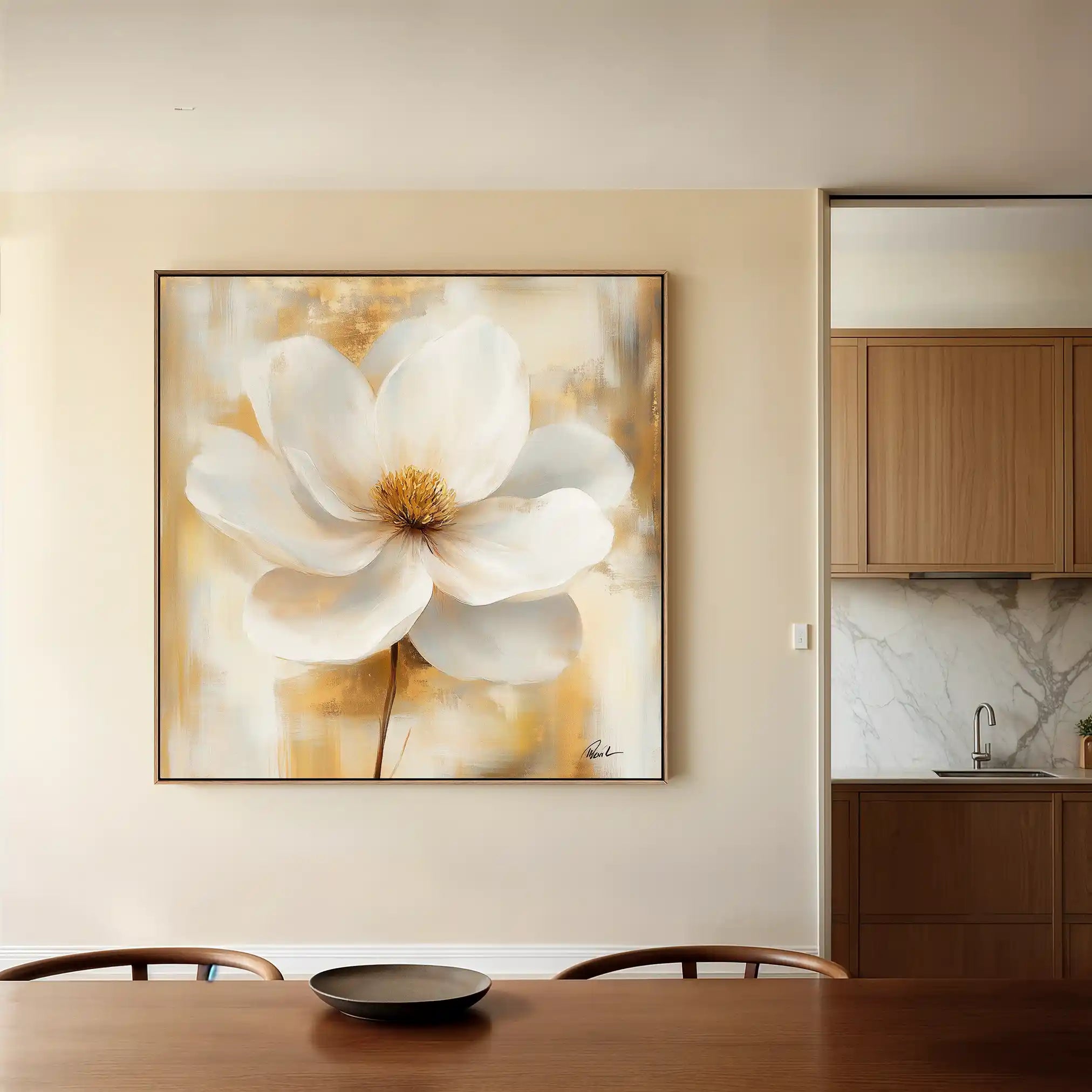 Floral Canvas Wall Art WAD1336-F 80 x 80 cm / Stretched on hidden frame