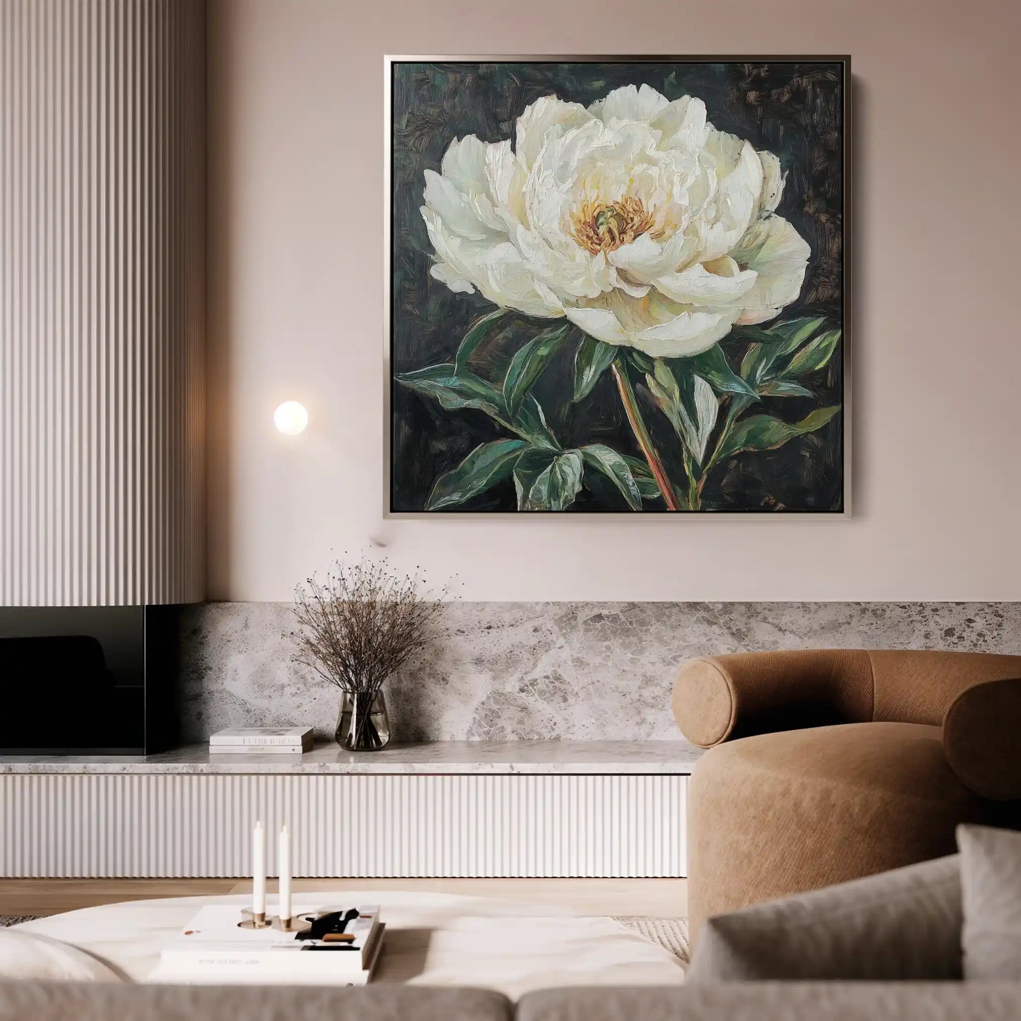 Floral Canvas Wall Art WAD1337-F 80 x 80 cm / Stretched on hidden frame