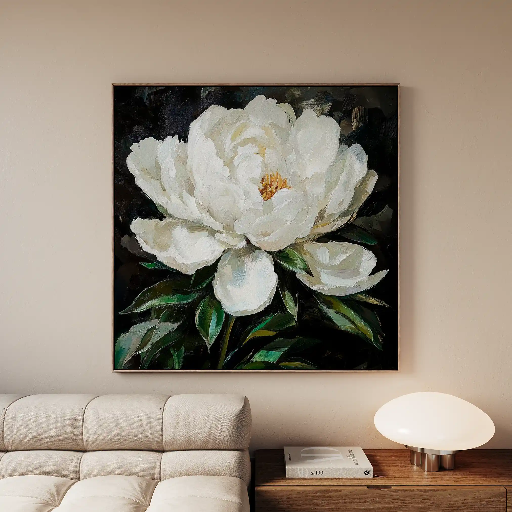 Floral Canvas Wall Art WAD1338-F 80 x 80 cm / Stretched on hidden frame