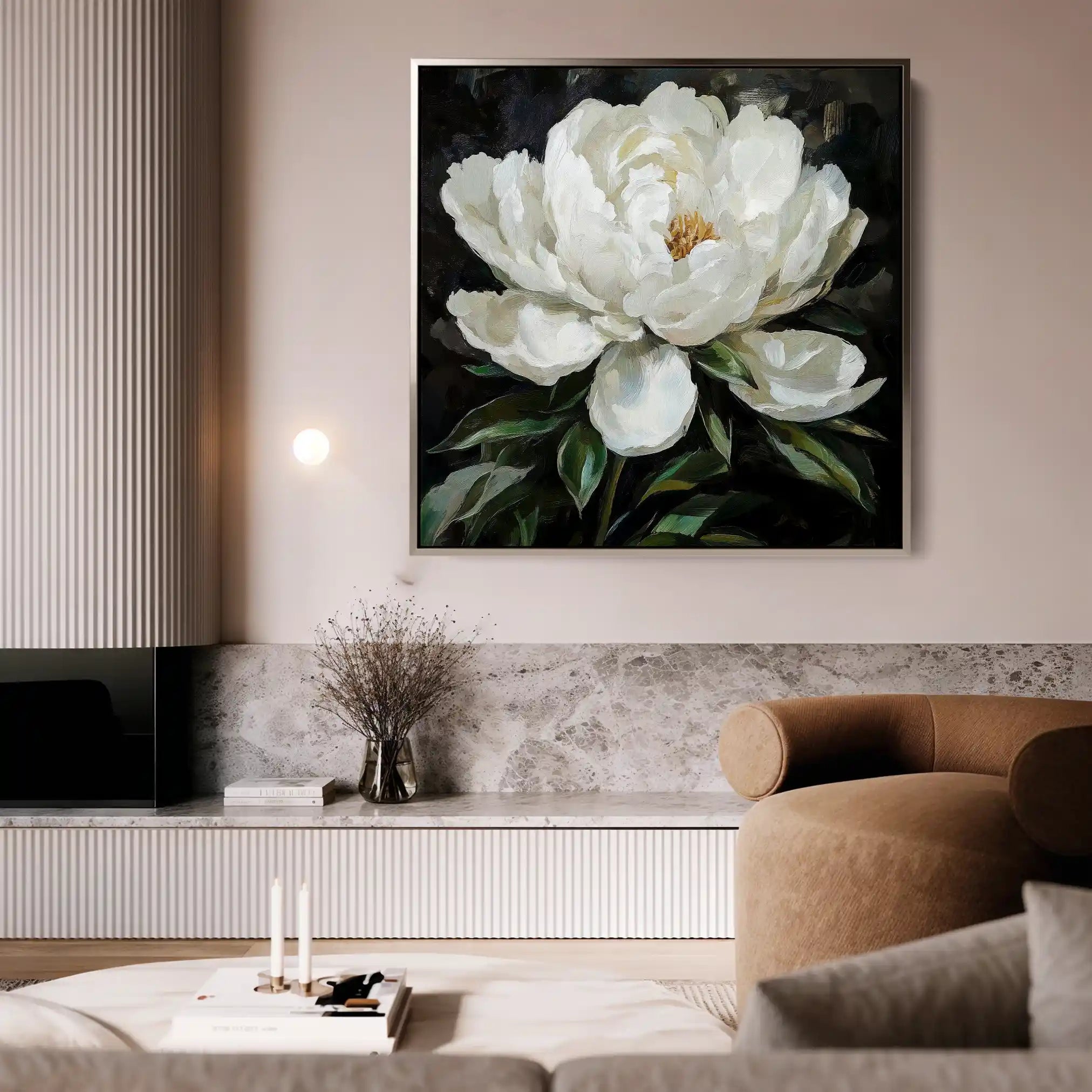 Floral Canvas Wall Art WAD1338-F 80 x 80 cm / Stretched on hidden frame