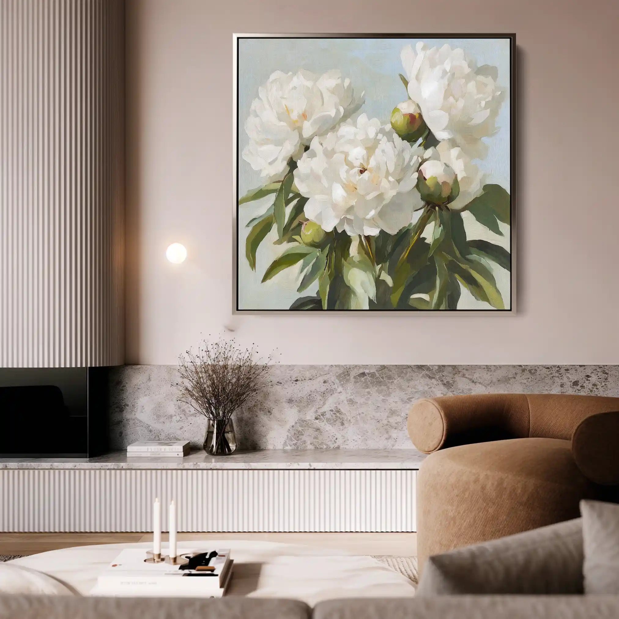 Floral Canvas Wall Art WAD1339-F 80 x 80 cm / Stretched on hidden frame