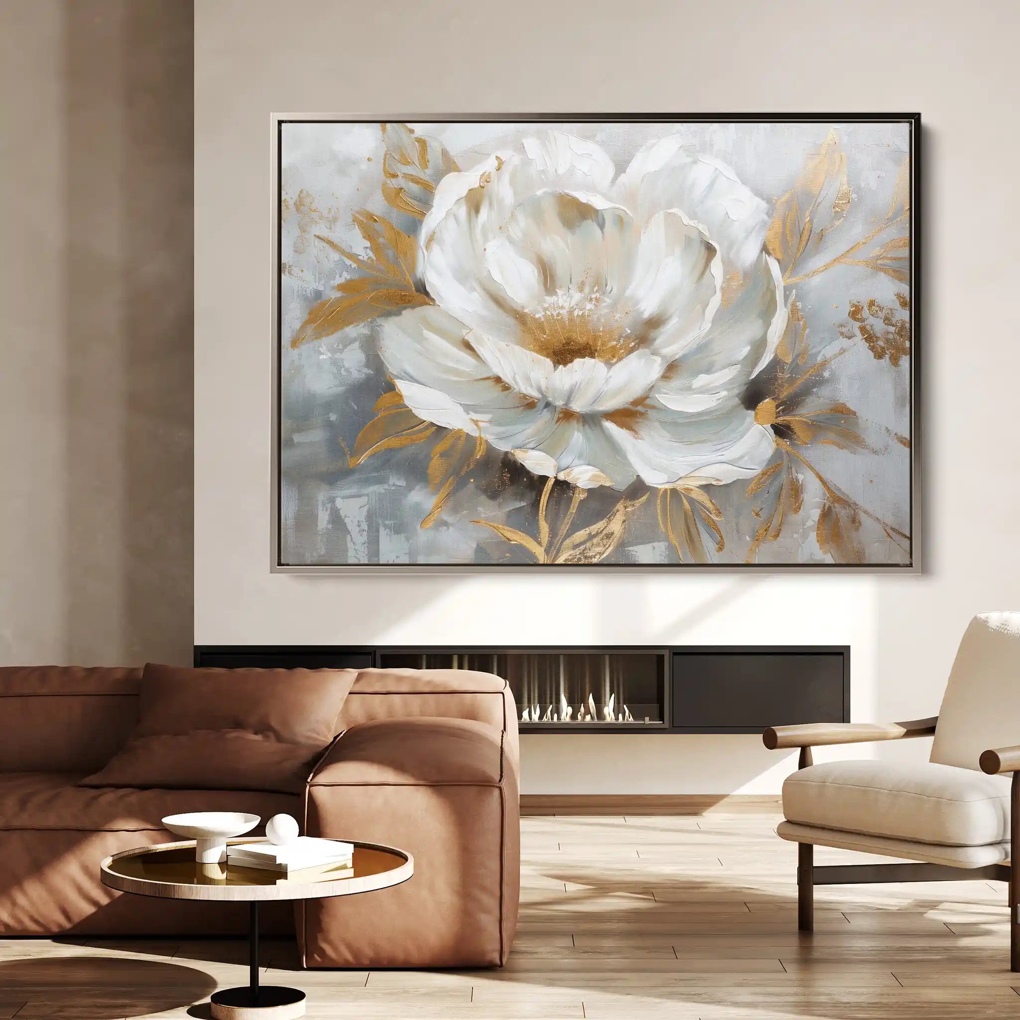 Floral Canvas Wall Art WAD134-F 90 x 60 cm / Stretched on hidden frame